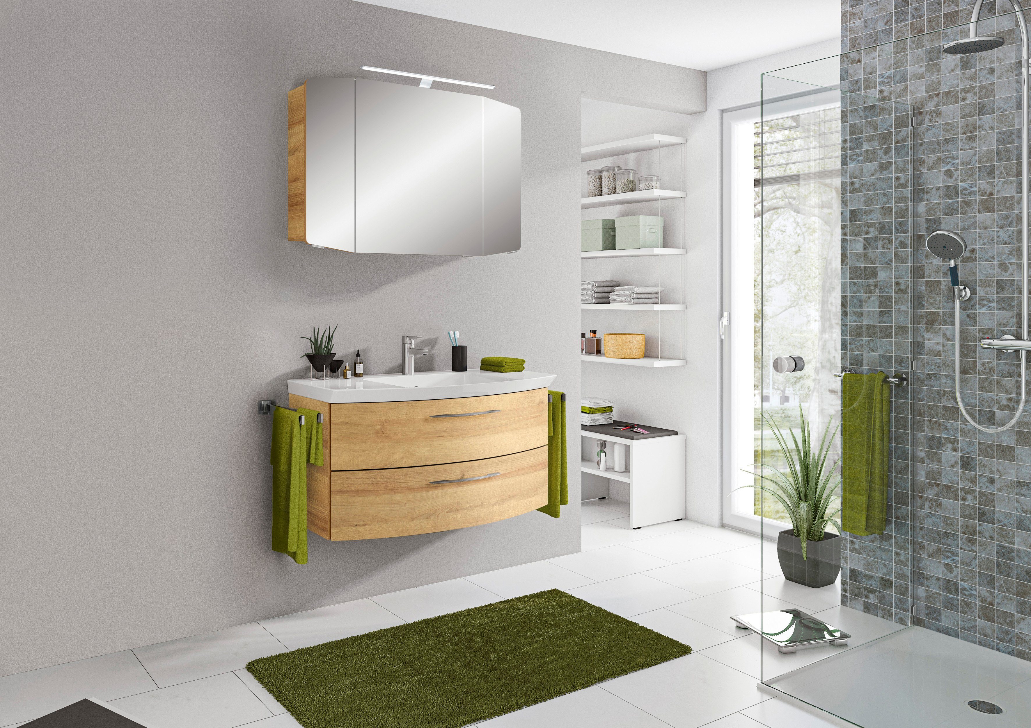 Saphir Spiegelkast Cassca Sprint badkamermeubel, 3 spiegeldeuren, 6 legplanken, 100 cm breed