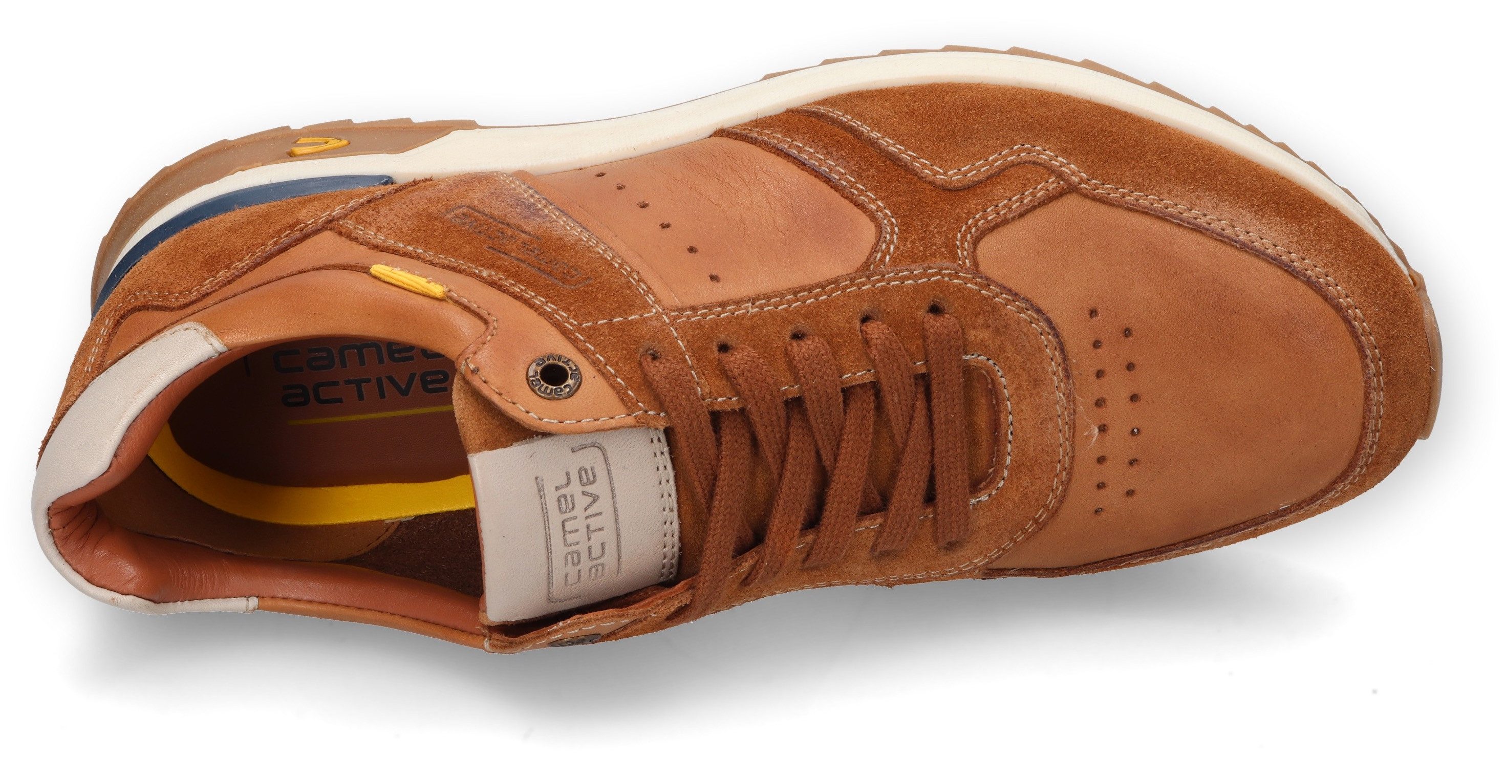 camel active Sneakers , runner sneaker, veterschoen, vrijetijdsschoen met leren voering