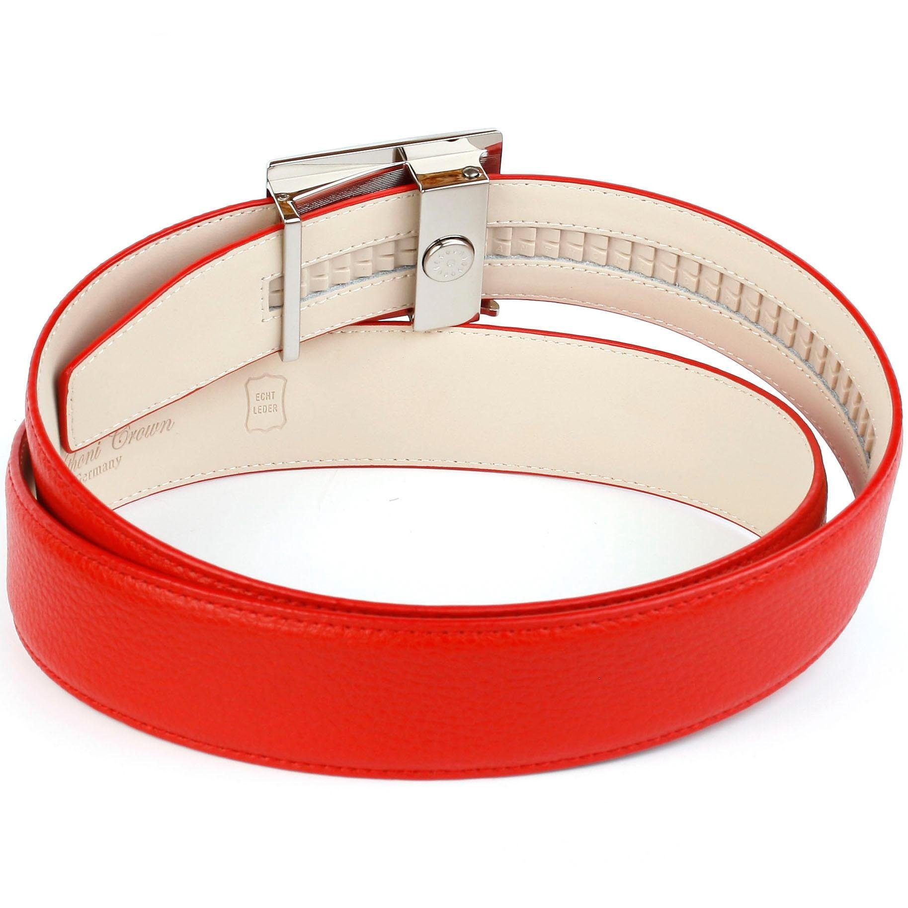 Anthoni Crown Leren riem met de hand gemaakte glazuur-gesp