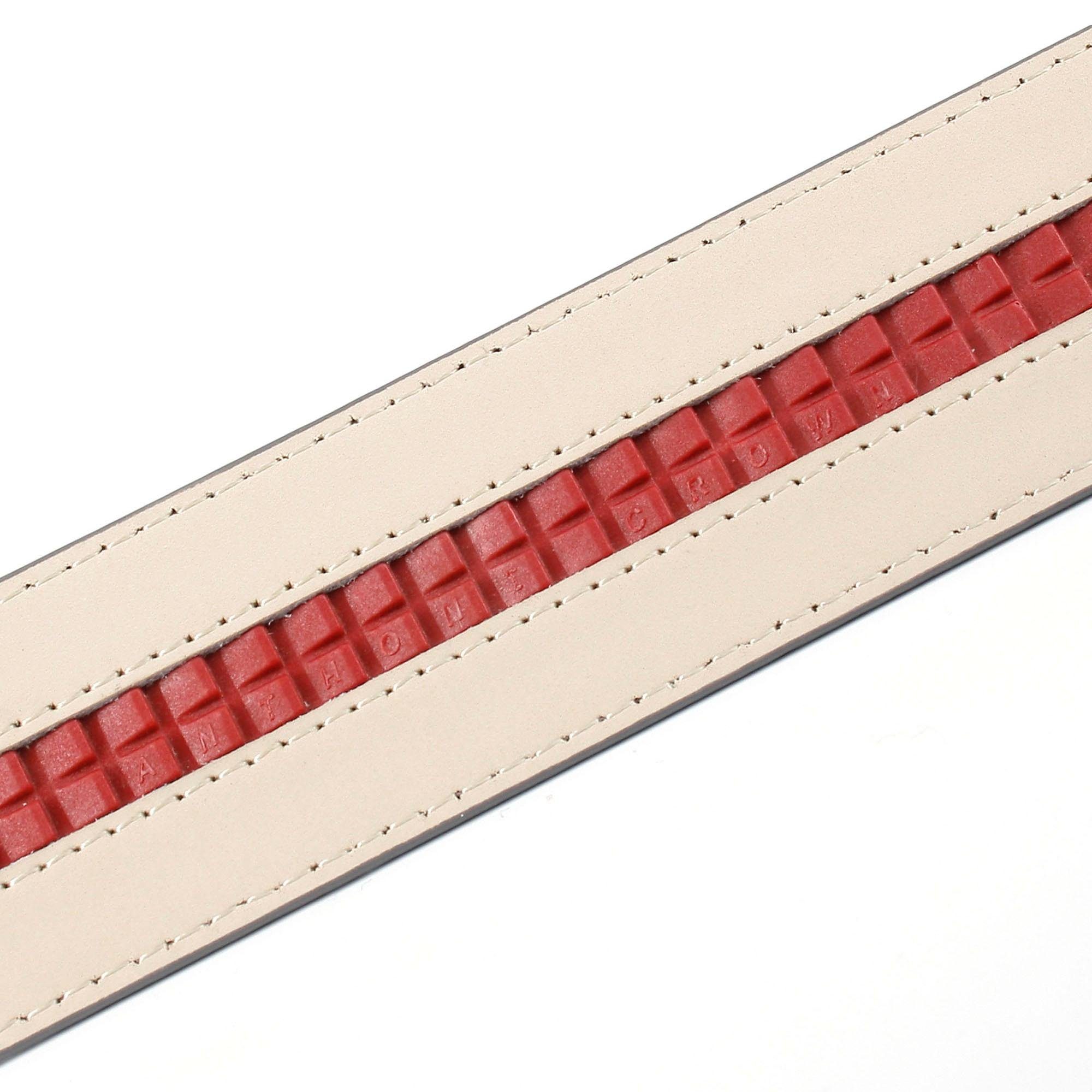 Anthoni Crown Leren riem met de hand gemaakte glazuur-gesp