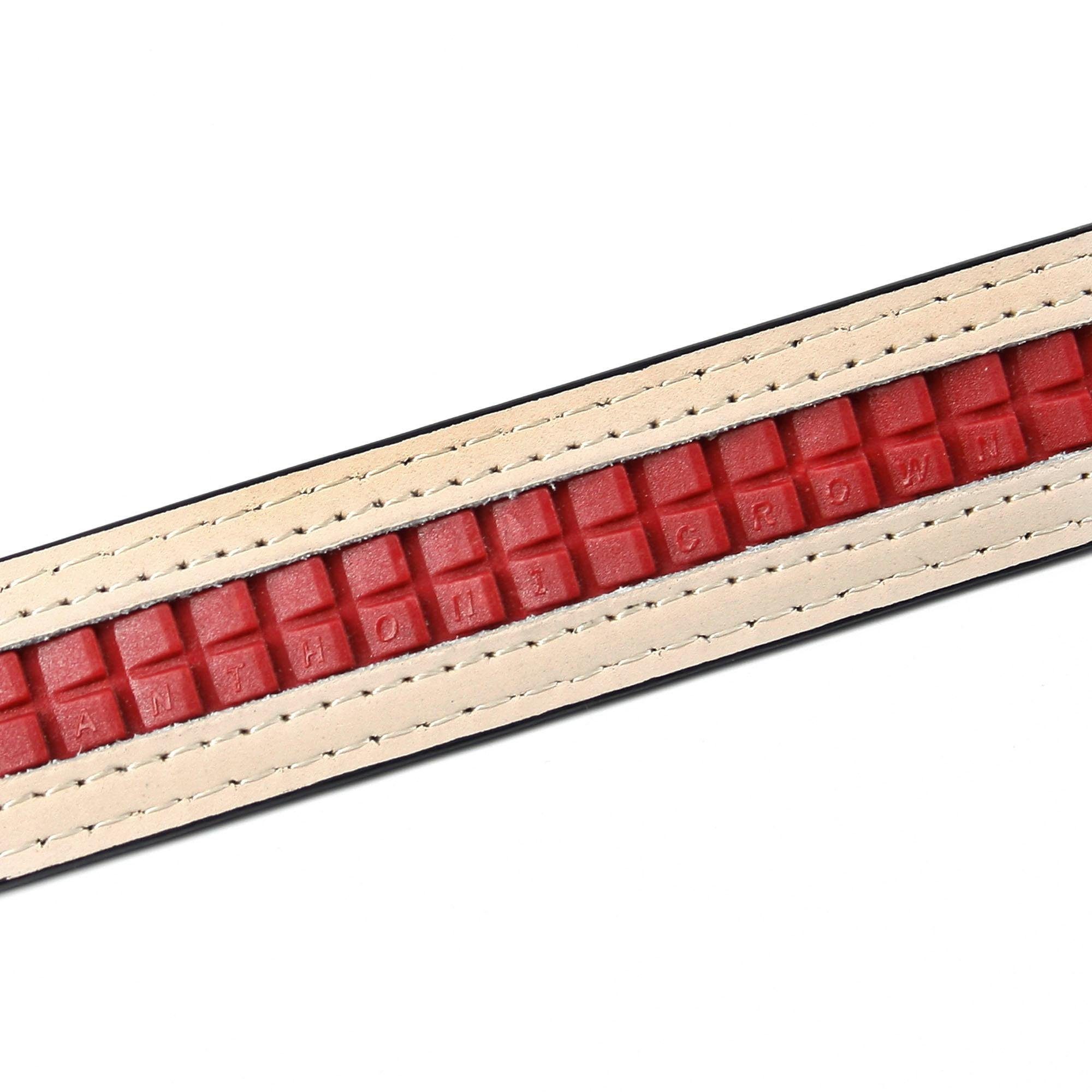 Anthoni Crown Leren riem Smalle lakleren business-riem