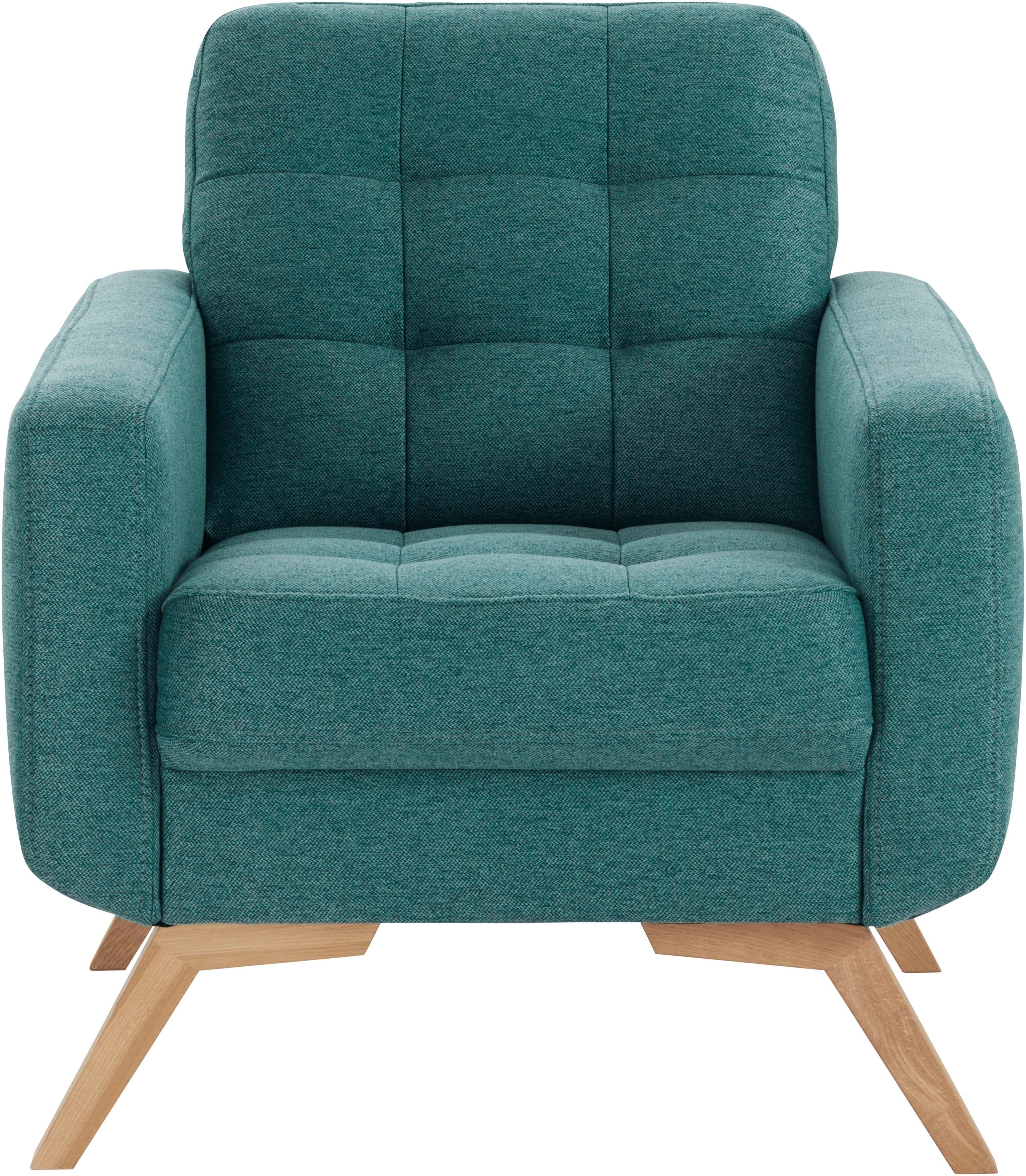 exxpo - sofa fashion Fauteuil Fiord, loungestoel actueel ontwerp, geweldige detailverwerking in de zitting en rug