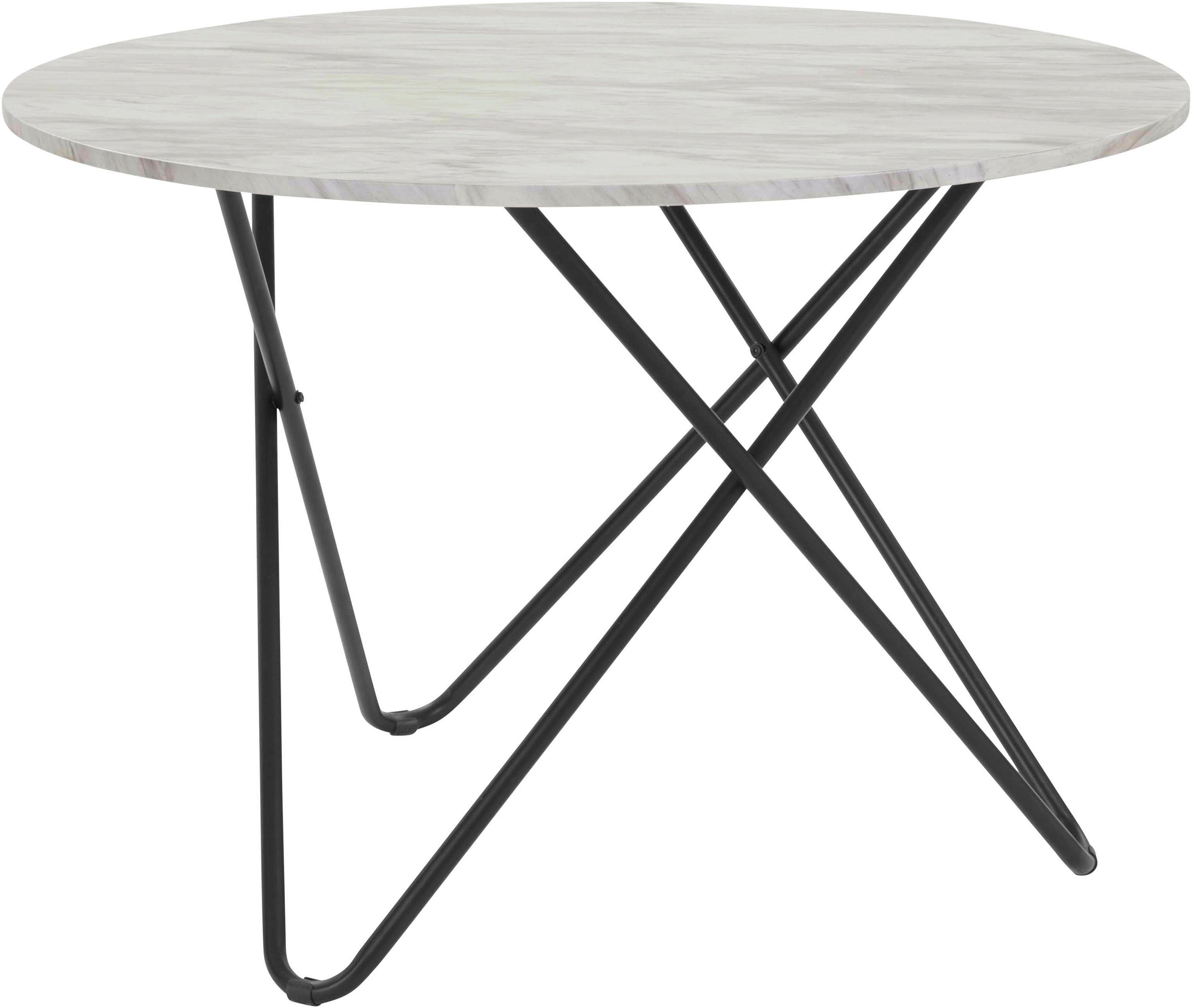 INOSIGN Eethoek JonasMara ronde tafel in marmerlook (set, 5-delig)