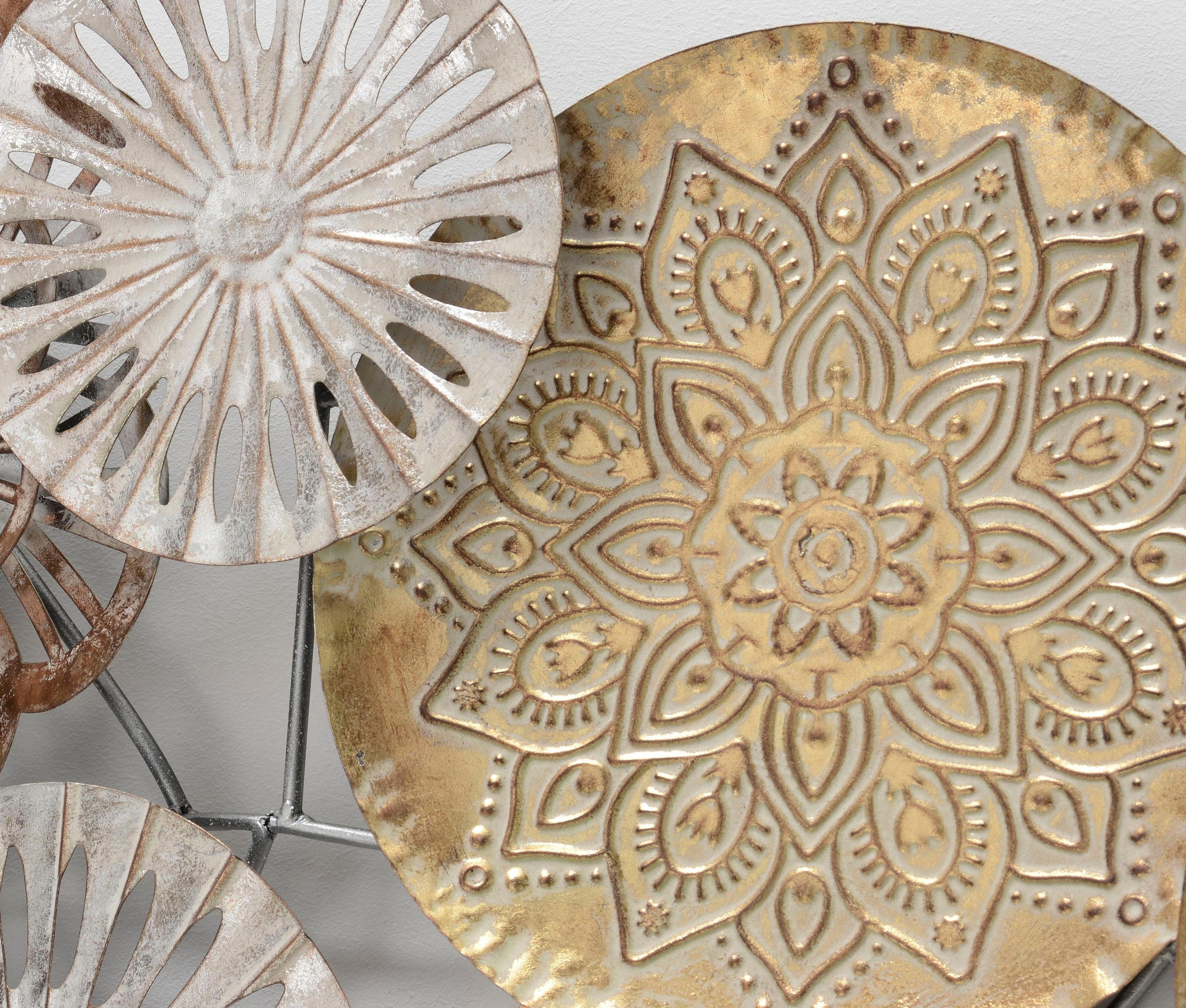 Home affaire Sierobject voor aan de wand Cavallo Wanddecoratie, wanddecoratie, van metaal, bestaand uit 8 elementen