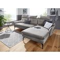 exxpo - sofa fashion hoekbank inclusief zitdiepteverstelling bruin