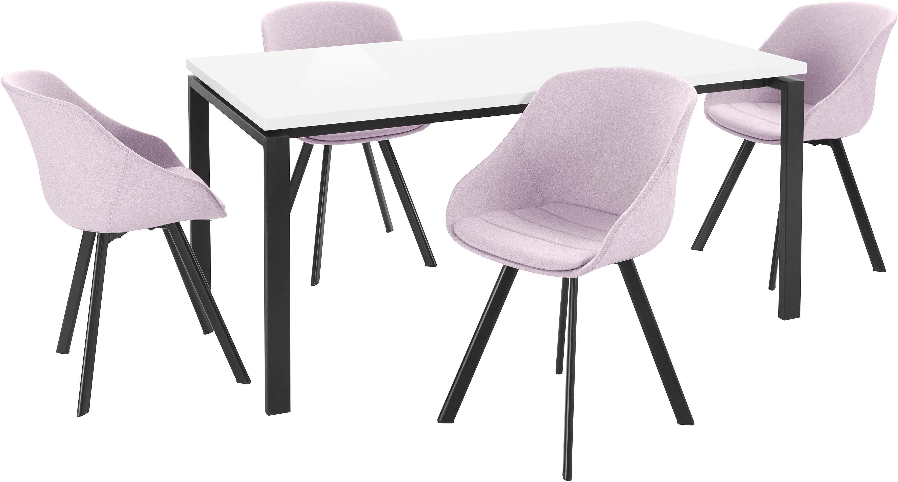 INOSIGN Eethoek met 4 stoelen (5-delig)