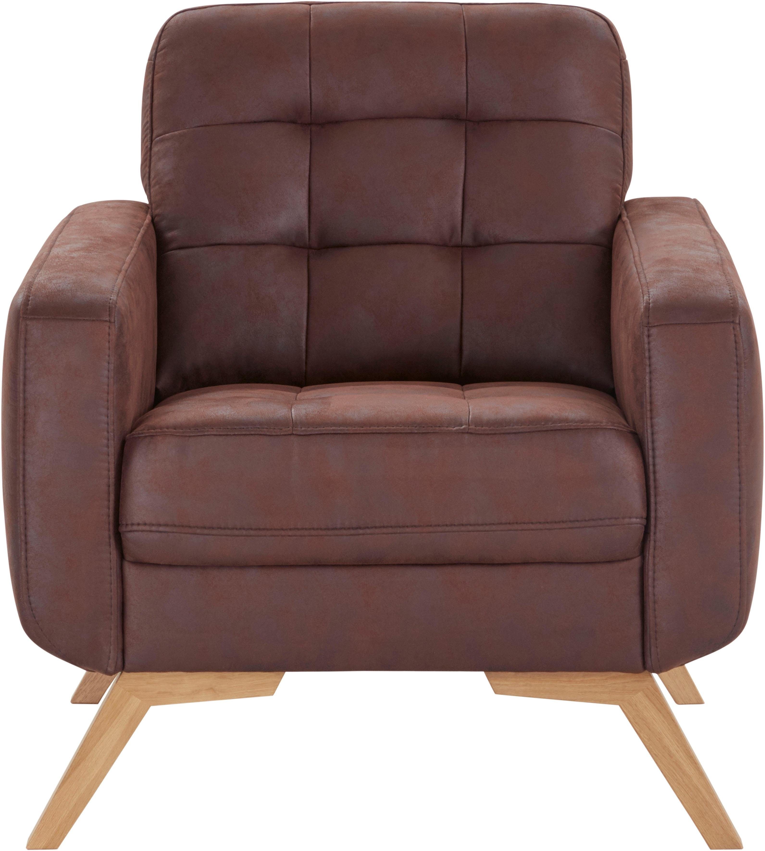 exxpo - sofa fashion Fauteuil Fiord, loungestoel actueel ontwerp, geweldige detailverwerking in de zitting en rug