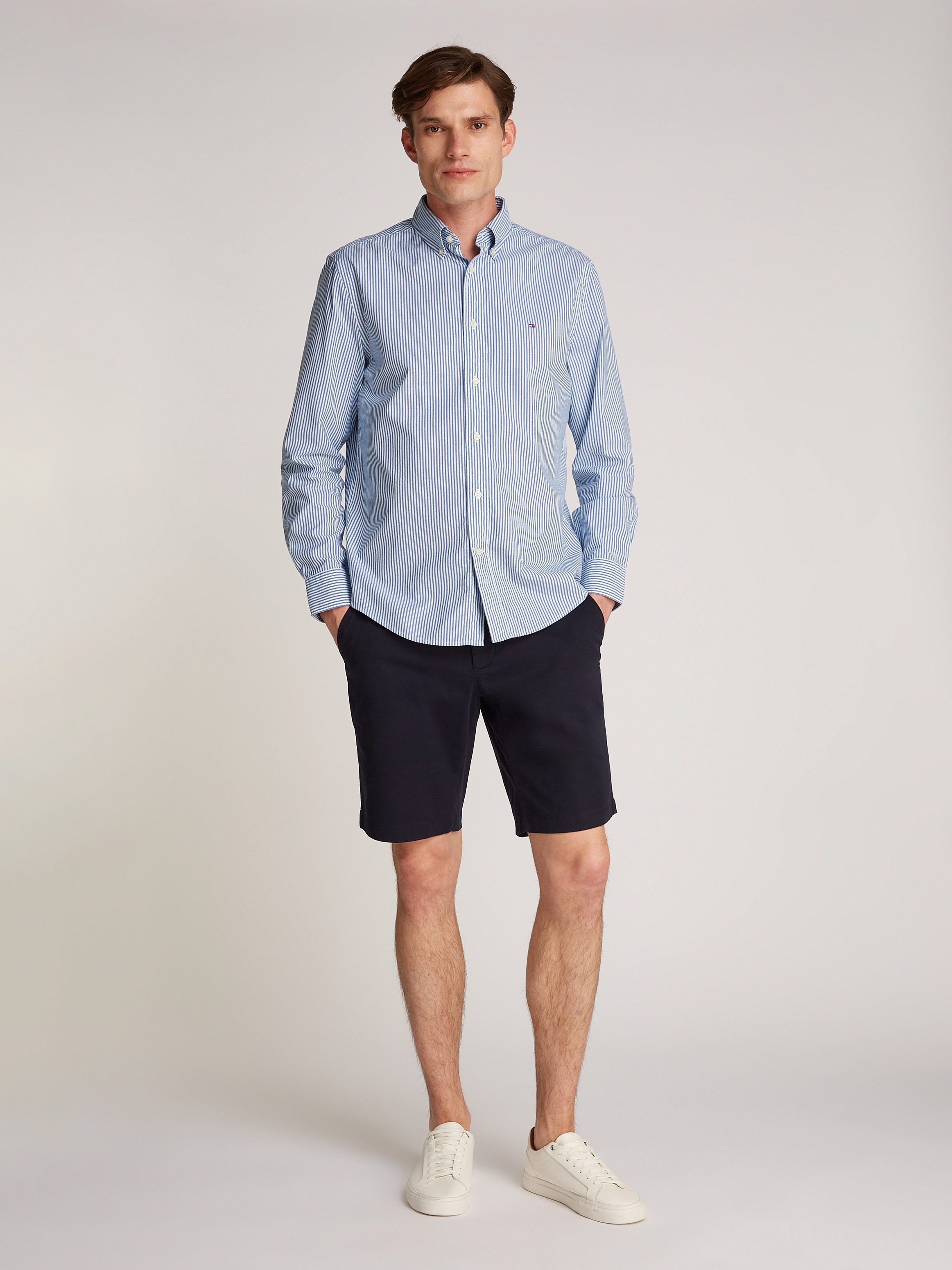 Tommy Hilfiger Overhemd met lange mouwen FLEX POPLIN CLASSIC STP RF SHIRT