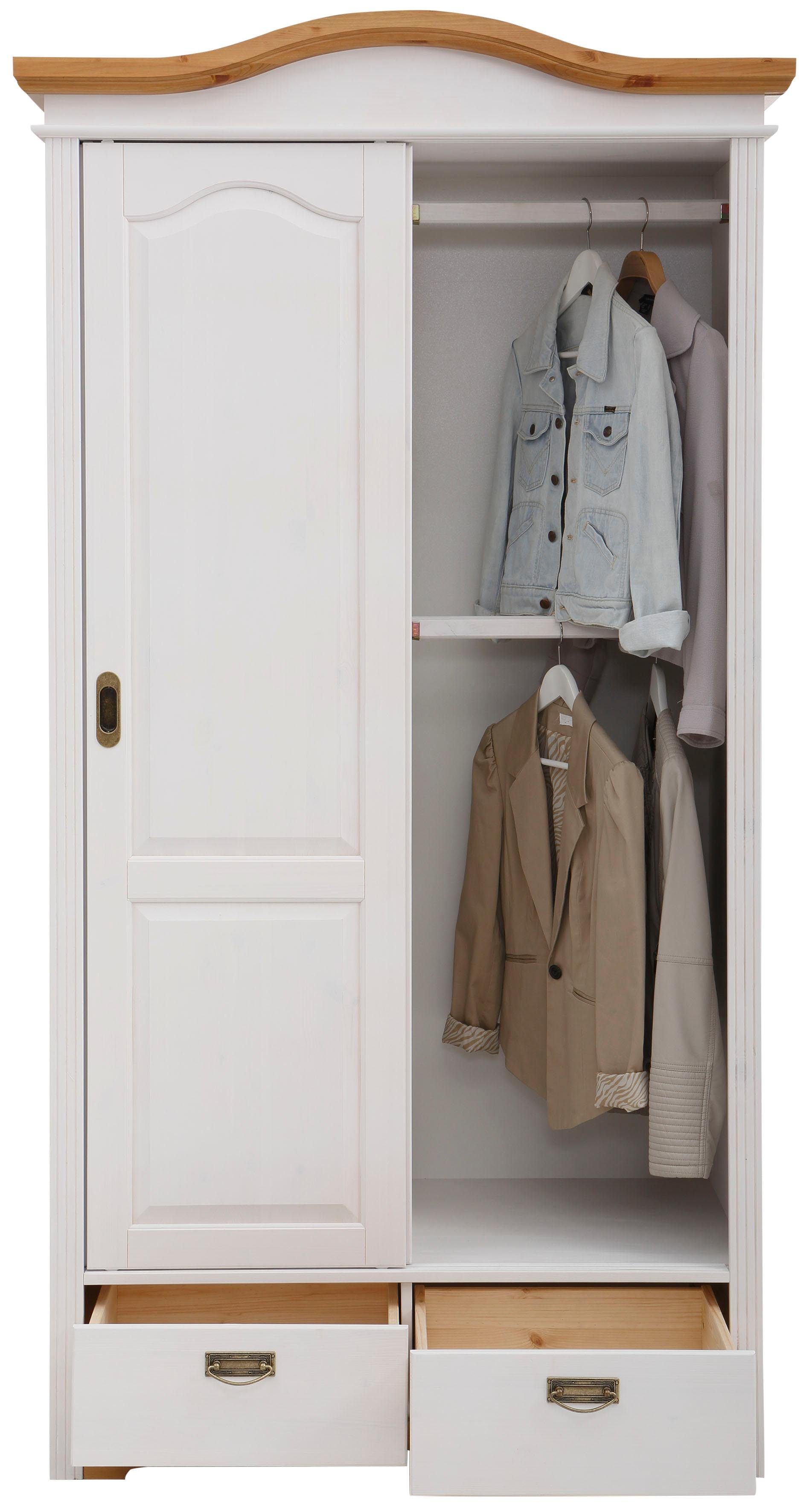 Home affaire Schuifdeurkast Konrad Breedte 111 cm, van massief, FSC®-gecertificeerd dennenhout