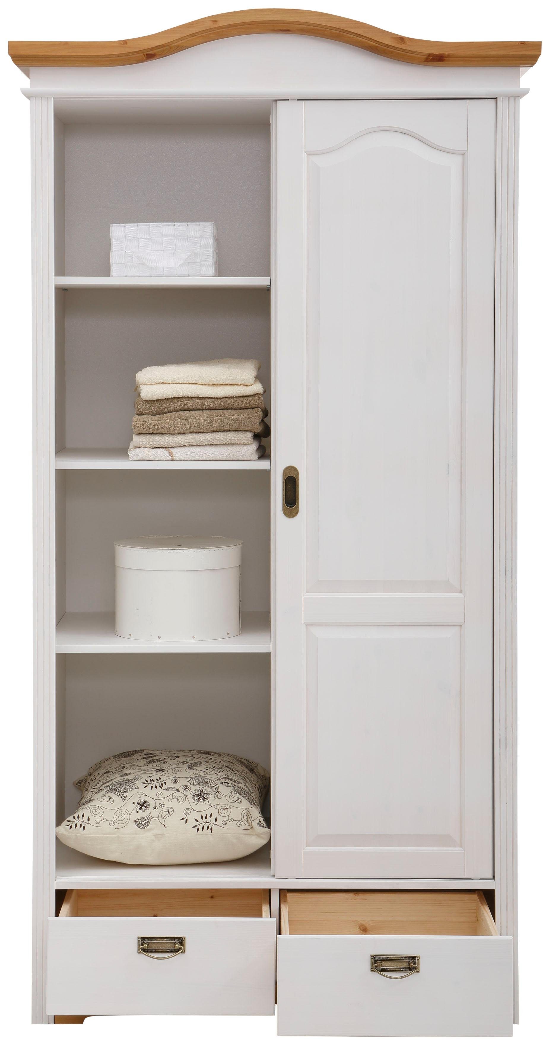 Home affaire Schuifdeurkast Konrad Breedte 111 cm, van massief, FSC®-gecertificeerd dennenhout