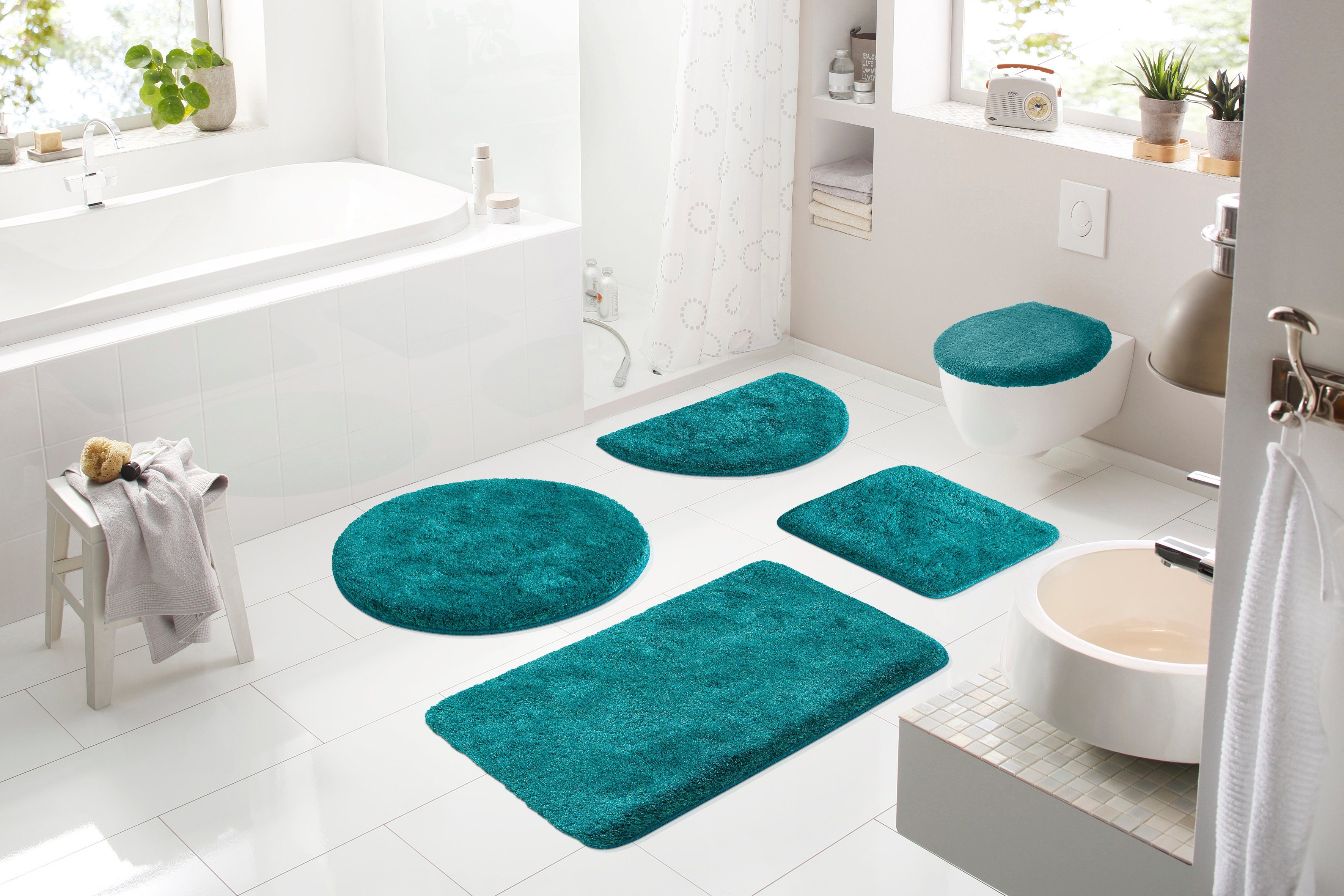 Grund Badmat Melos, Badvorleger, Badezimmer Teppich, sehr weich gemêleerde look, zeer zachte pool, melange-effect, made in europe