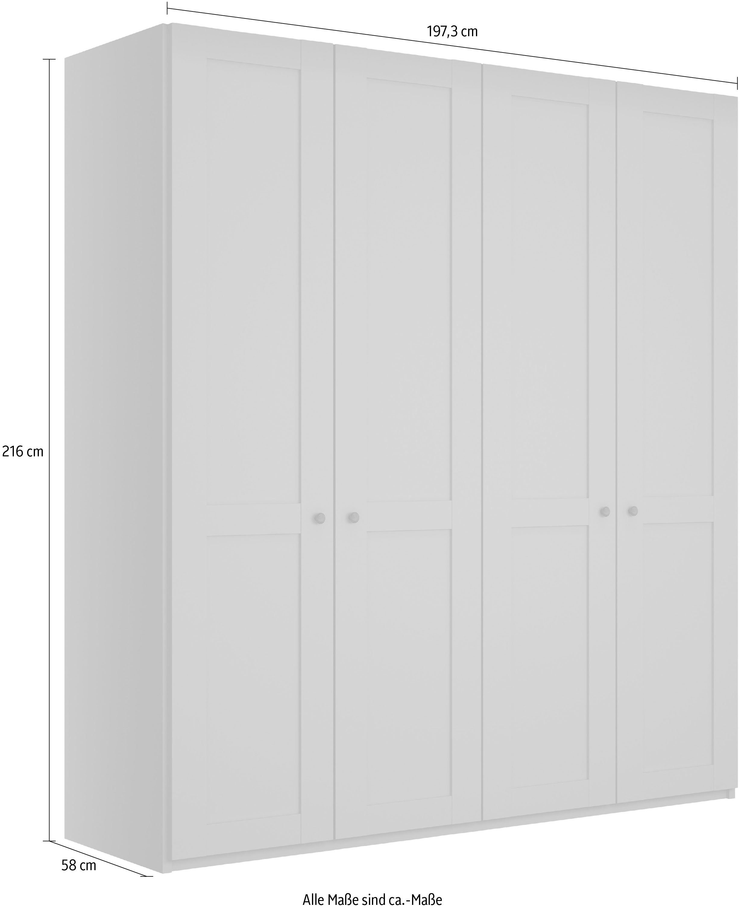 WIEMANN Draaideurkast Göteborg, met 95° openingshoek, made in Germany inclusief spiegel en deurdemper, moderne landelijke stijl