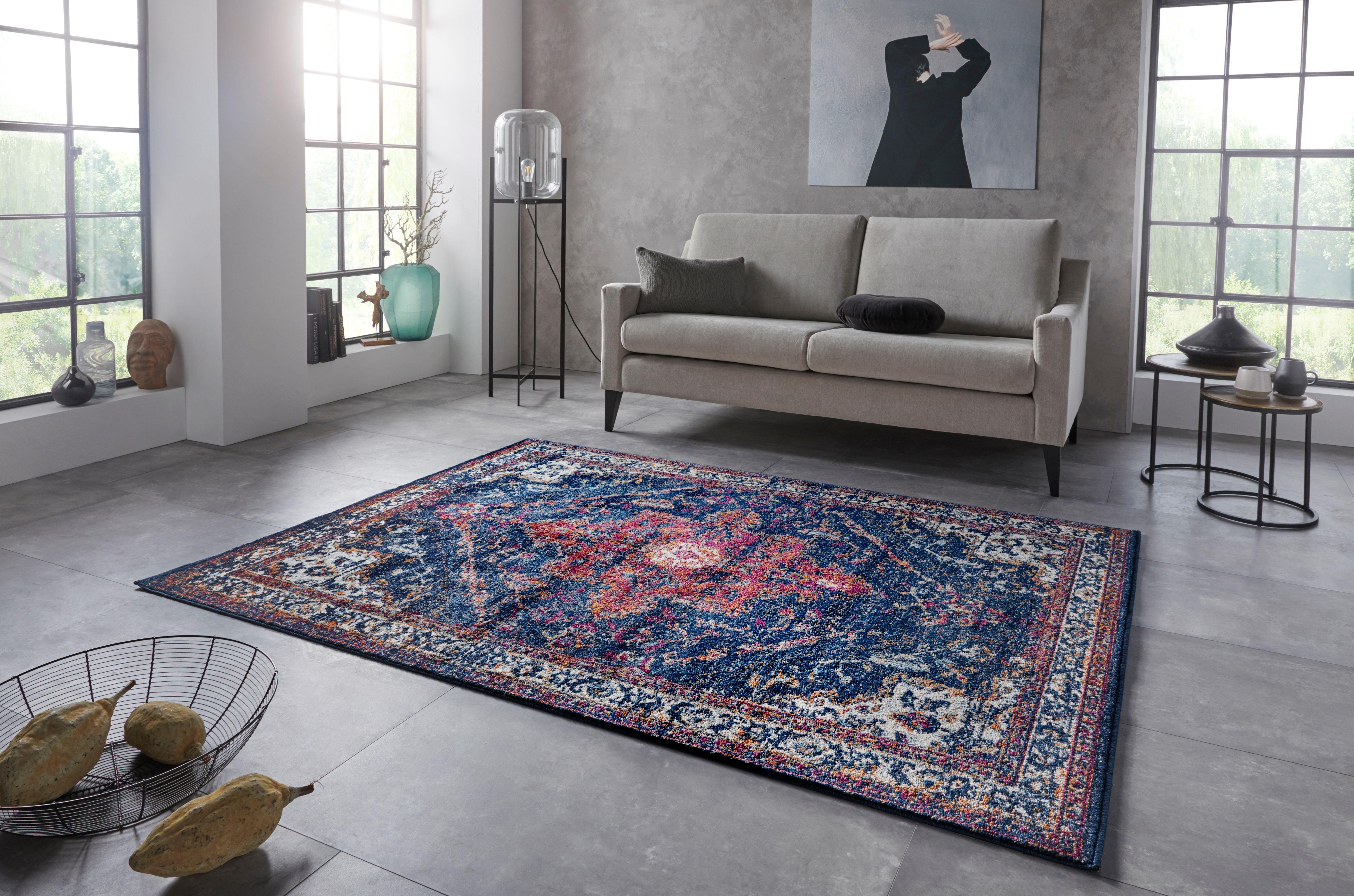 NOURISTAN Vloerkleed Azrow Korte pool, oriënt-look, used look, volle kleuren