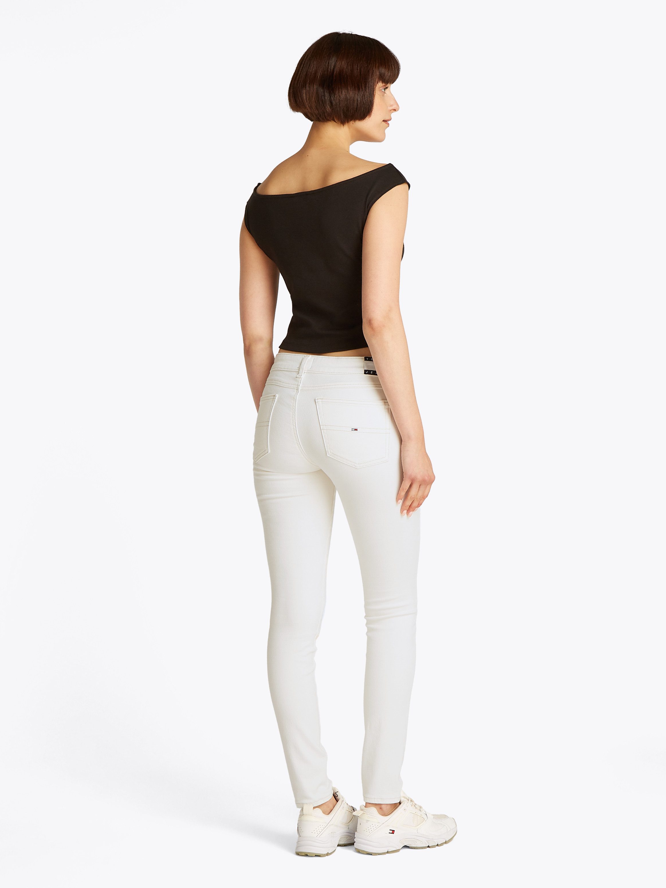 TOMMY JEANS Skinny fit jeans Sophie Low Waist Skinny met logo-badge, in enkel-lengte