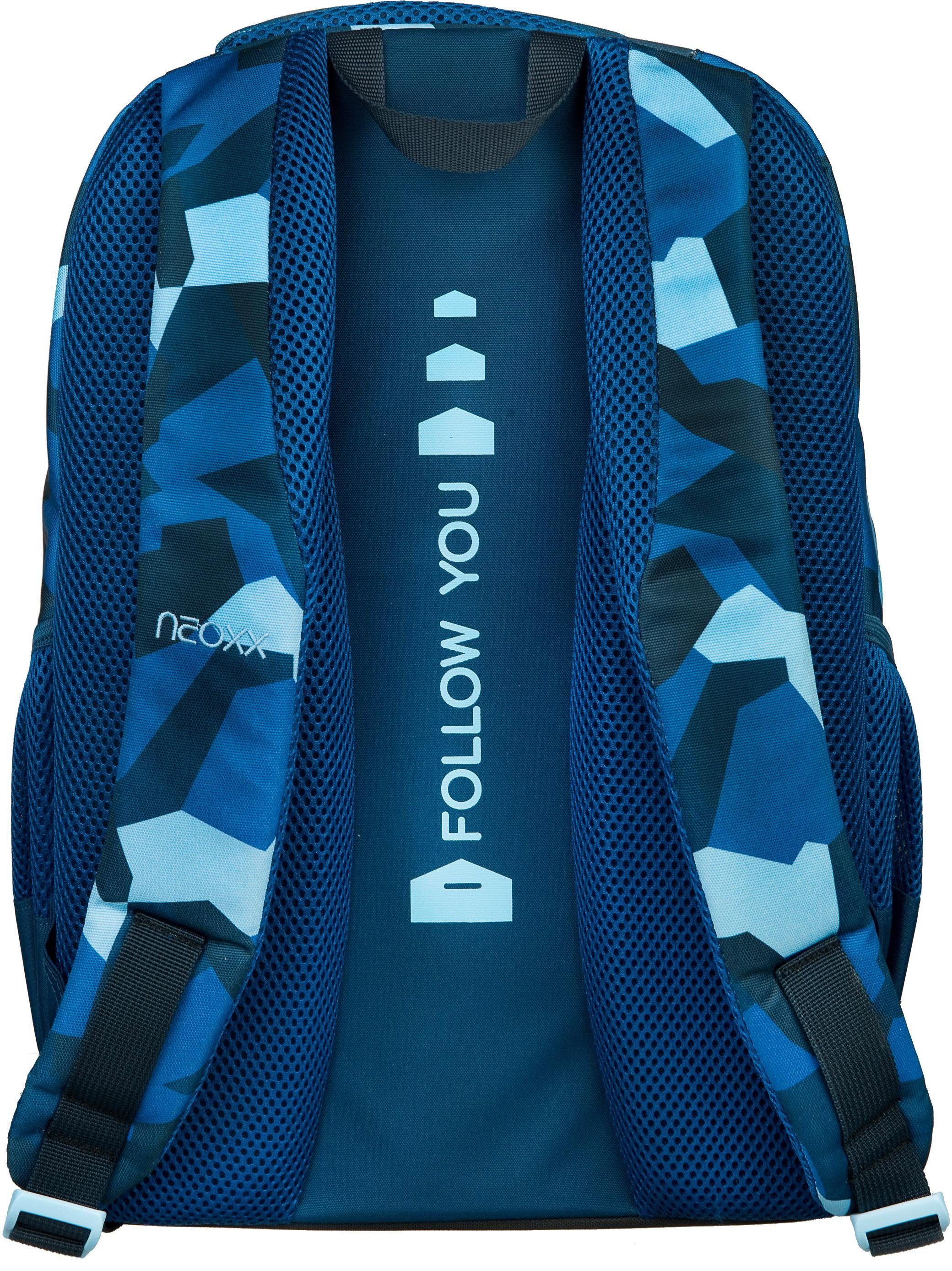 neoxx Schoolrugzak Fly, Camo nation van gerecyclede petflessen