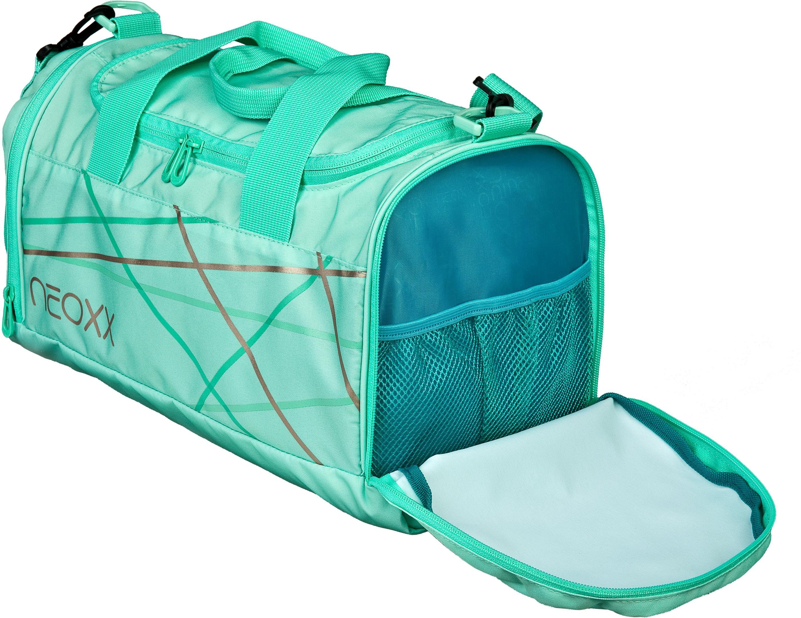 neoxx Sporttas Champ, Mint to be van gerecyclede petflessen