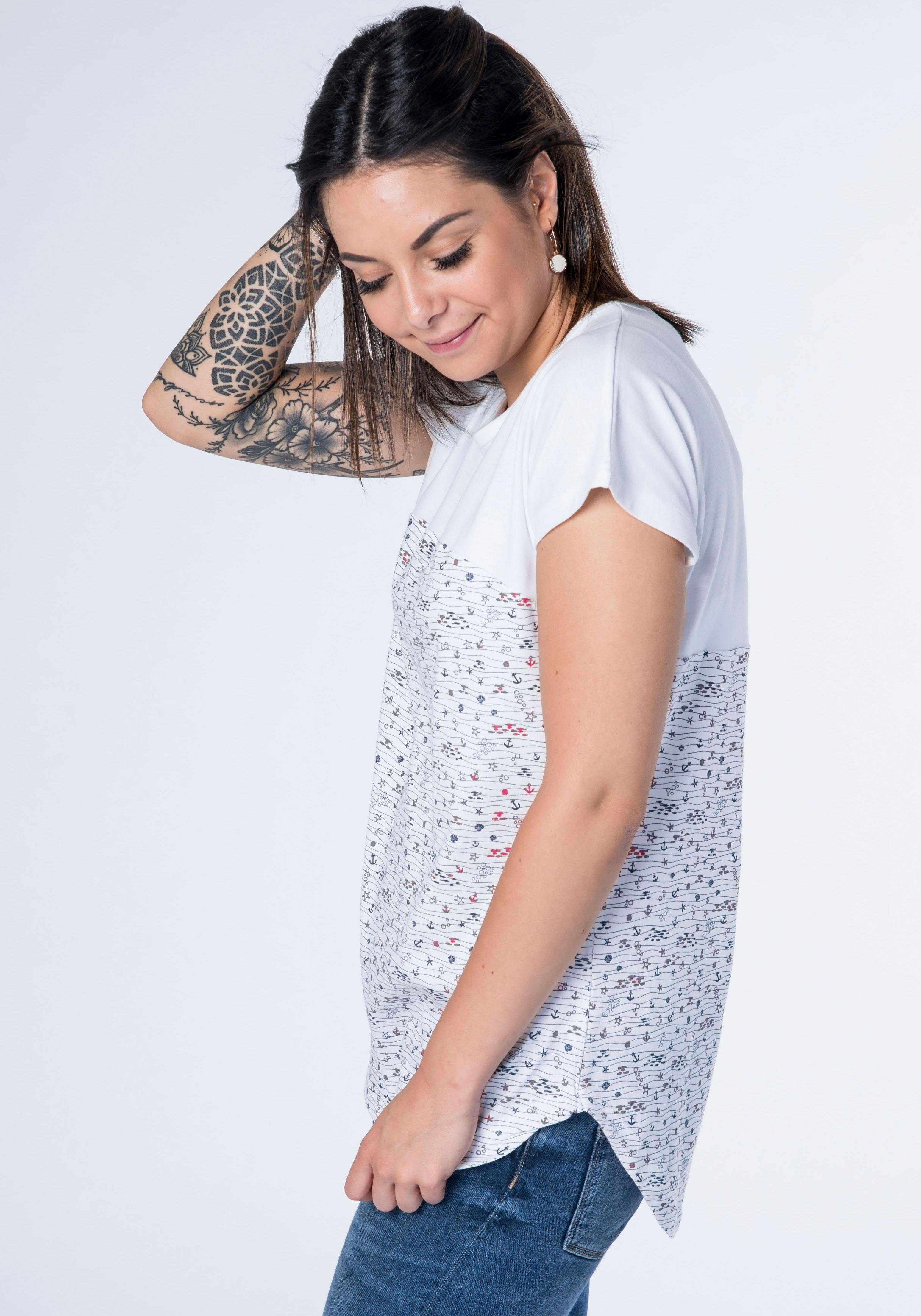 Alife & Kickin T-shirt trendy lang shirt met strepen of motieven