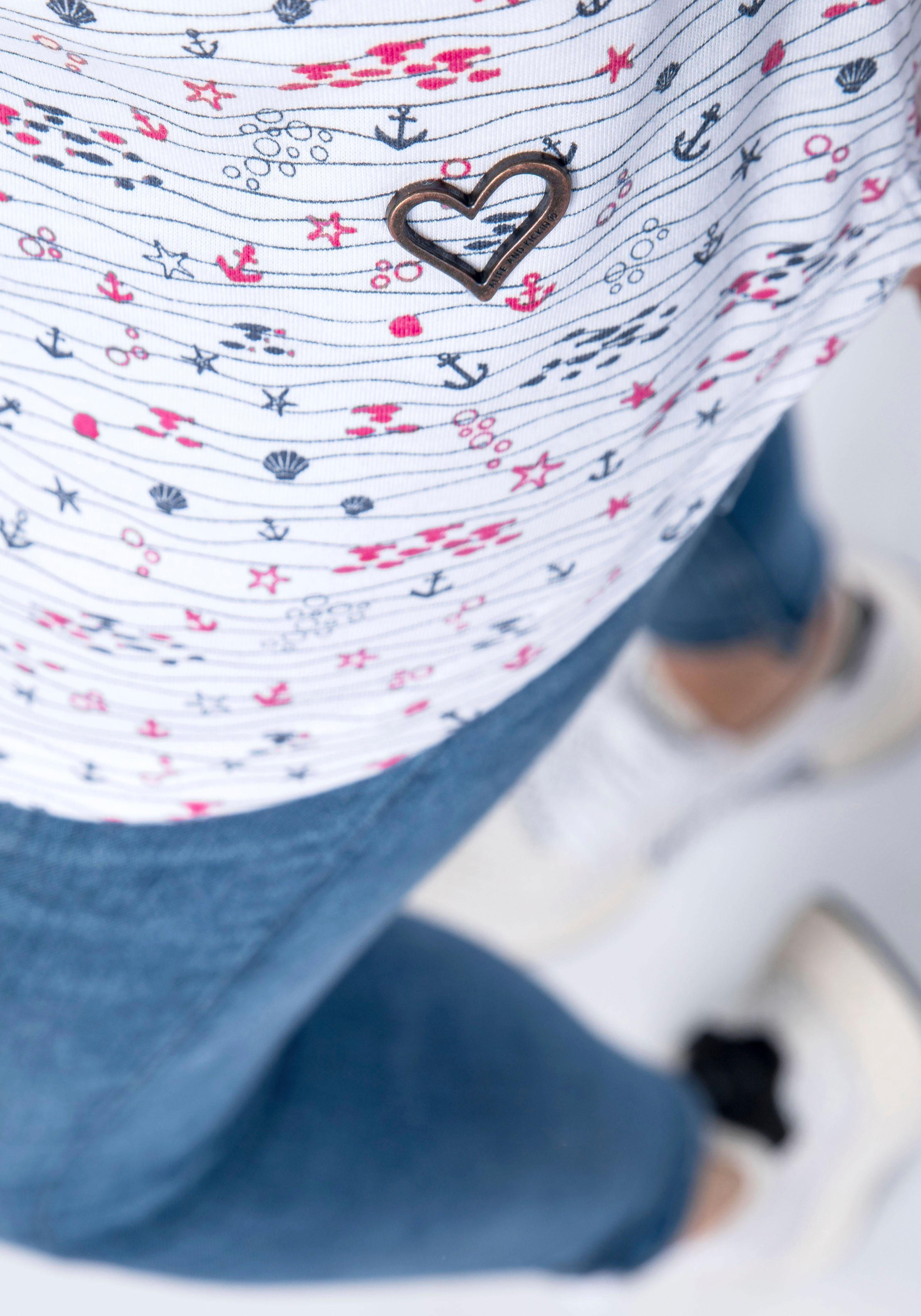 Alife & Kickin T-shirt trendy lang shirt met strepen of motieven
