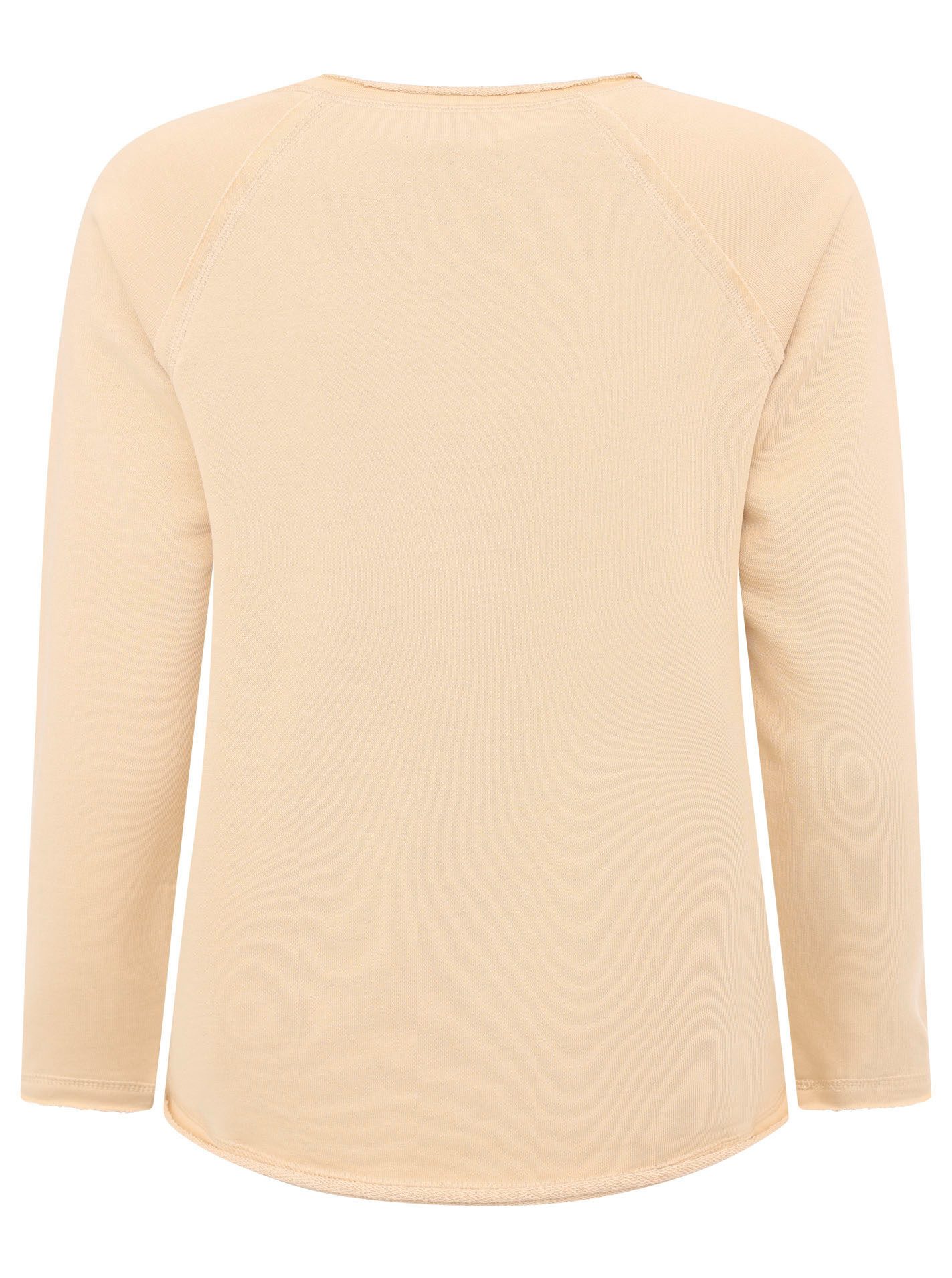 Zwillingsherz Sweatshirt Wild Side Of Life met used-look randen en kleurrijke borduursel