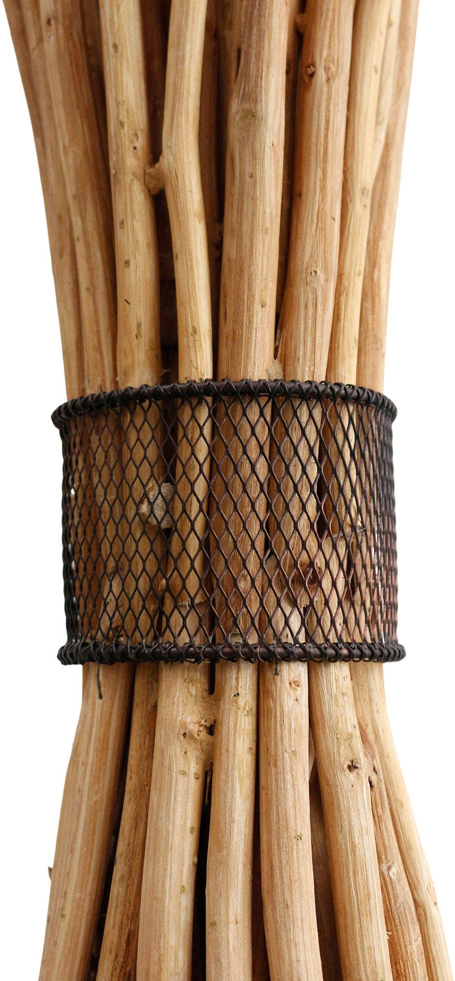 SalesFever Staande lamp Bailee handgemaakt, kap in roest-look (1 stuk)