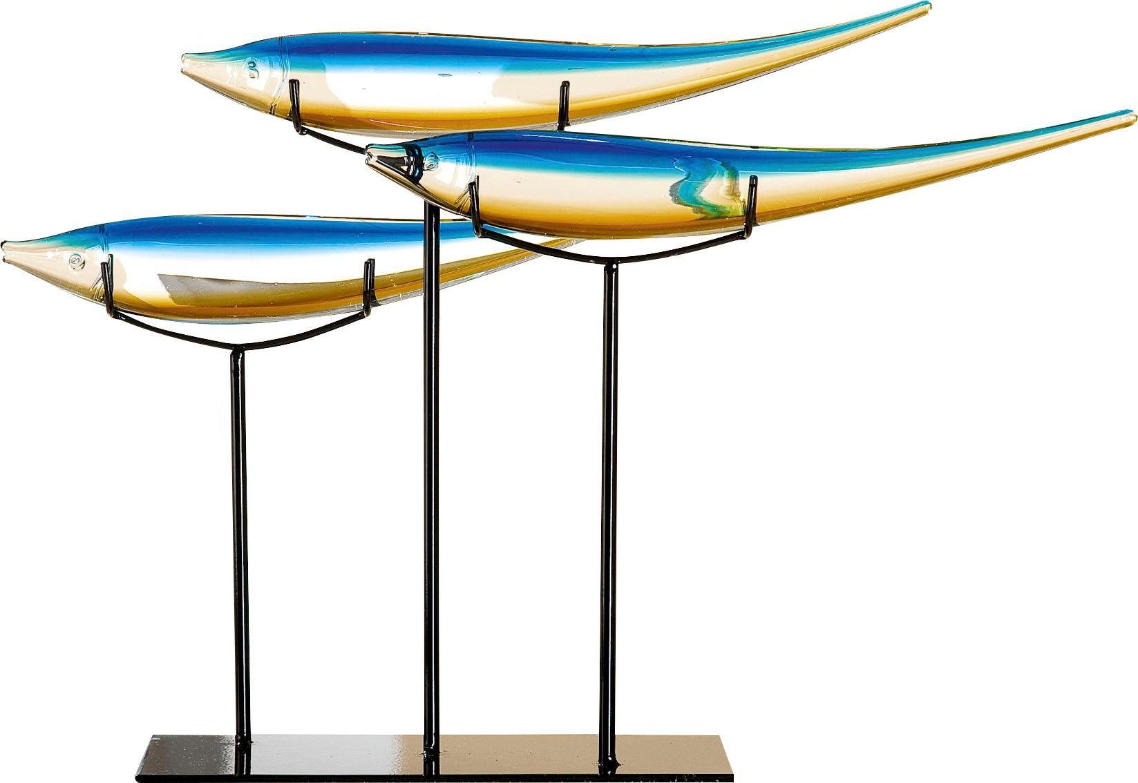 GILDE GLAS art Decoratief figuur Vissenschool (1 stuk)