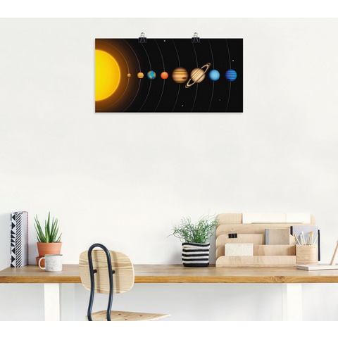 Artland artprint Vector Sonnensystem mit Planeten