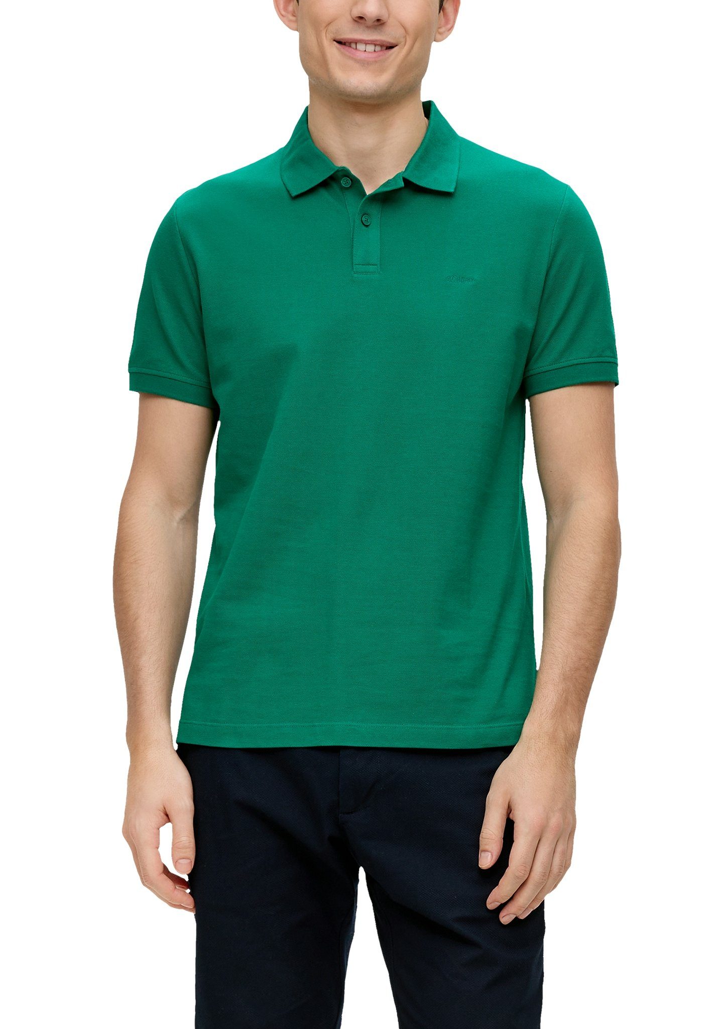 s.Oliver Poloshirt met geborduurd logo