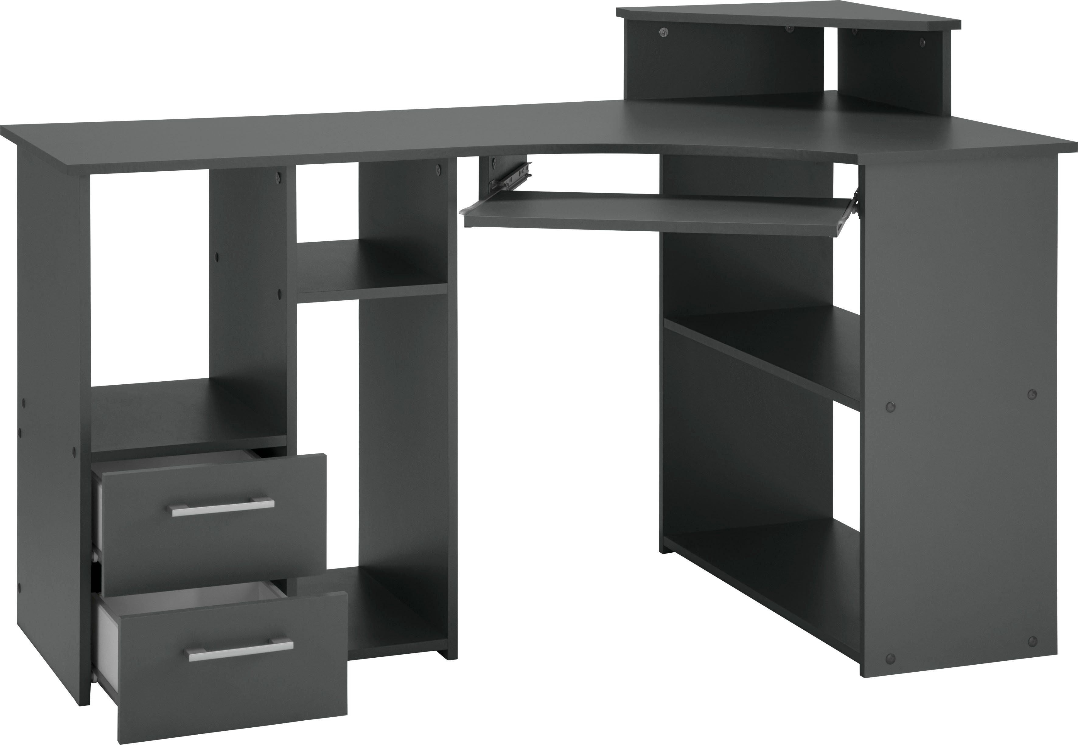 VOGL Möbelfabrik Bureau Sam Breedte 137 cm, met uittrekplank voor het toetsenbord en towervak
