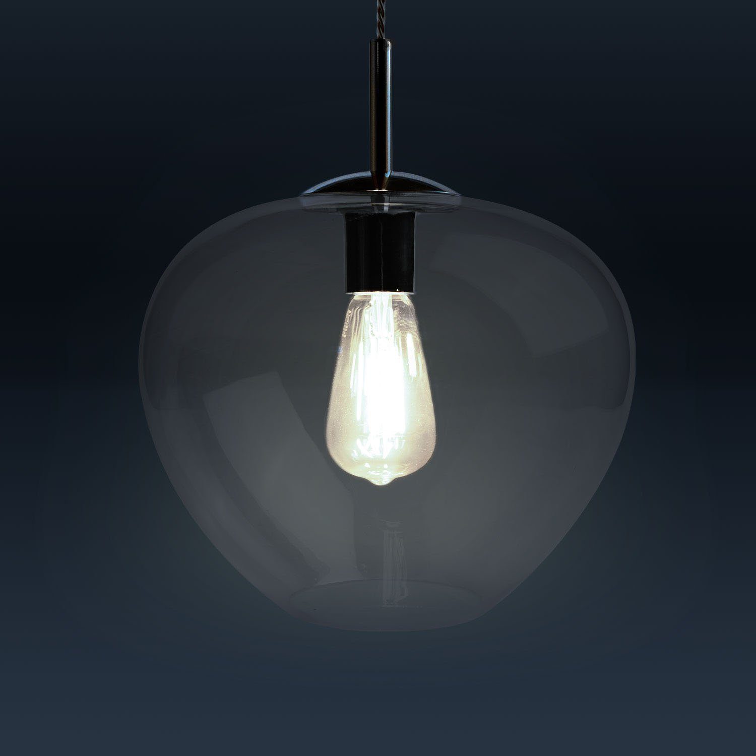 Paco Home Hanglamp Stela Plafondlamp led woonkamer slaapkamer in hoogte verstelbaar glas E27
