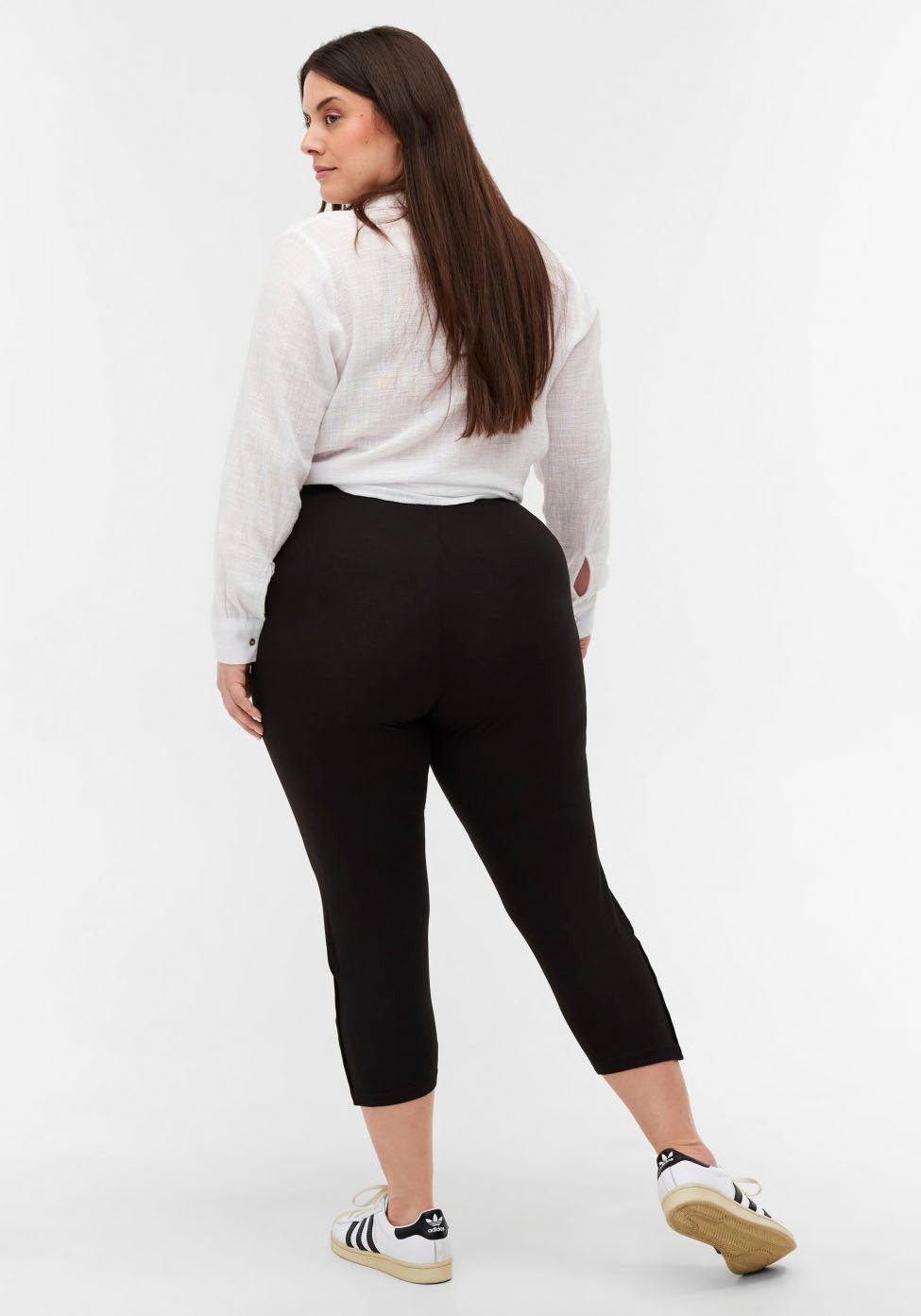 Zizzi 3/4-legging 3/4 Leggings Buttons 