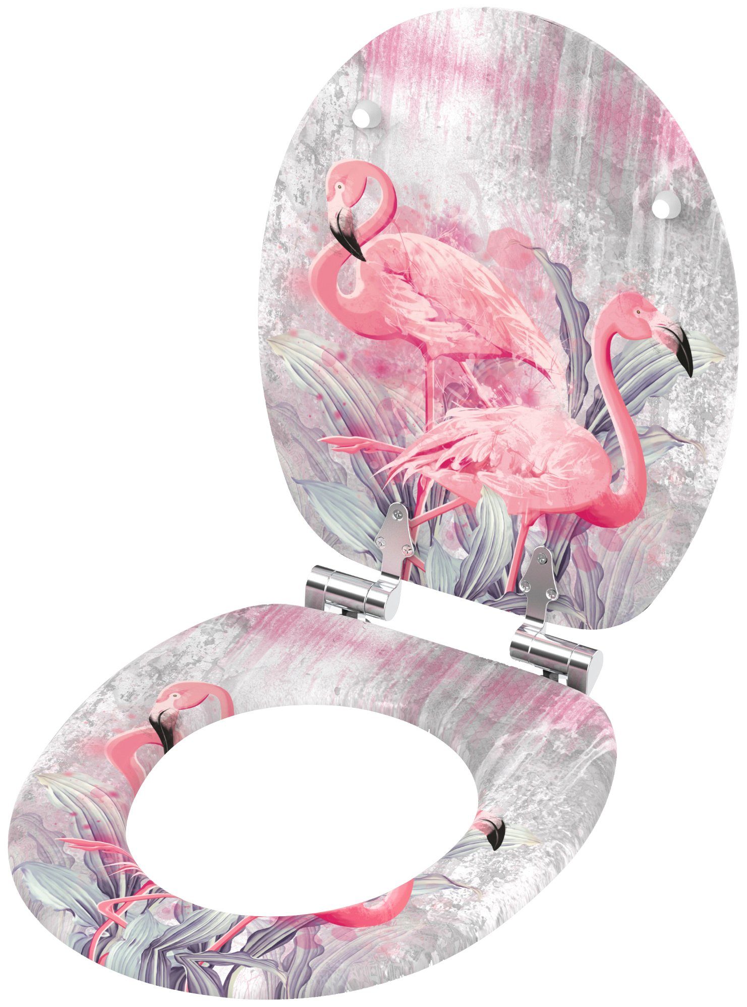 Sanilo Toiletzitting Flamingo met softclosemechanisme, bxl: 37,7x 42,0 - 47,0 cm