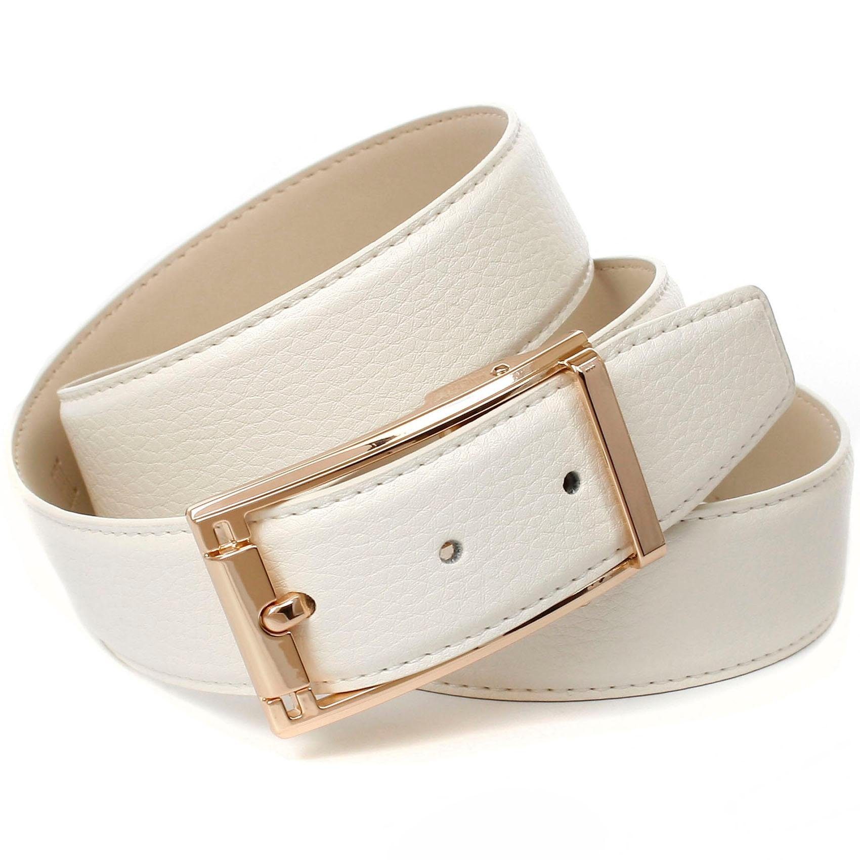 Anthoni Crown Leren riem in een klassiek design, eenvoudige elegante gesp