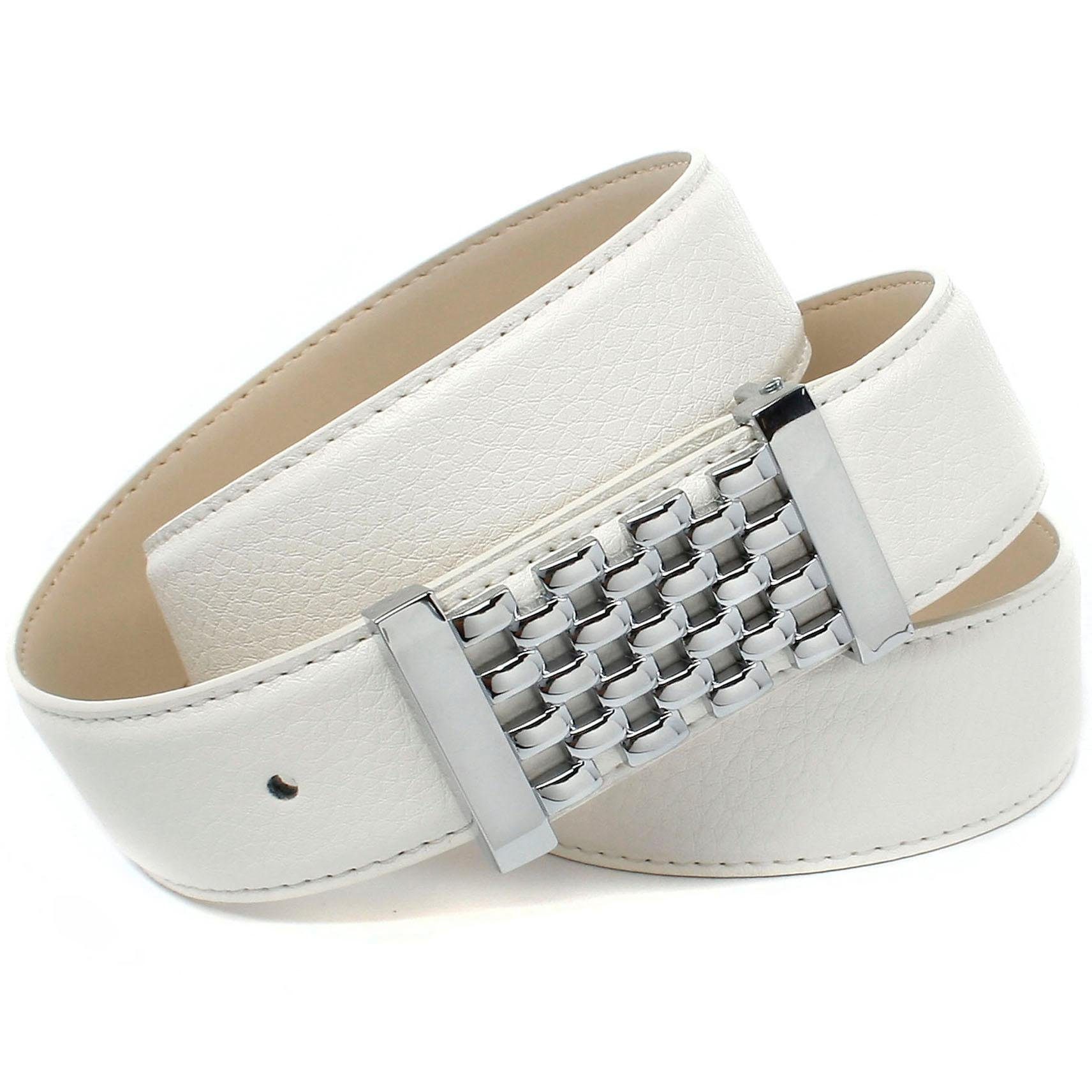 Anthoni Crown Leren riem met fashion-koppelgesp, in rooster-look