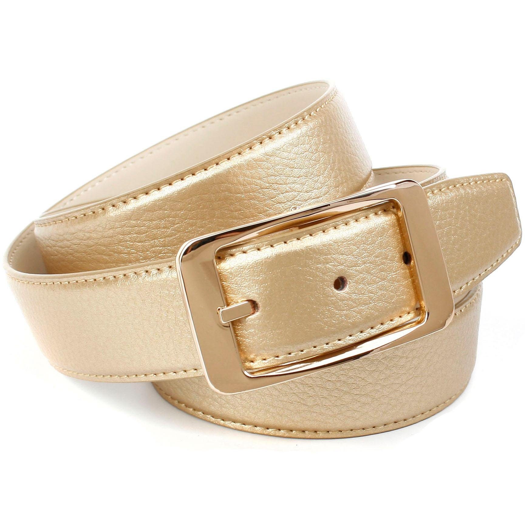Anthoni Crown Leren riem in glanzende look