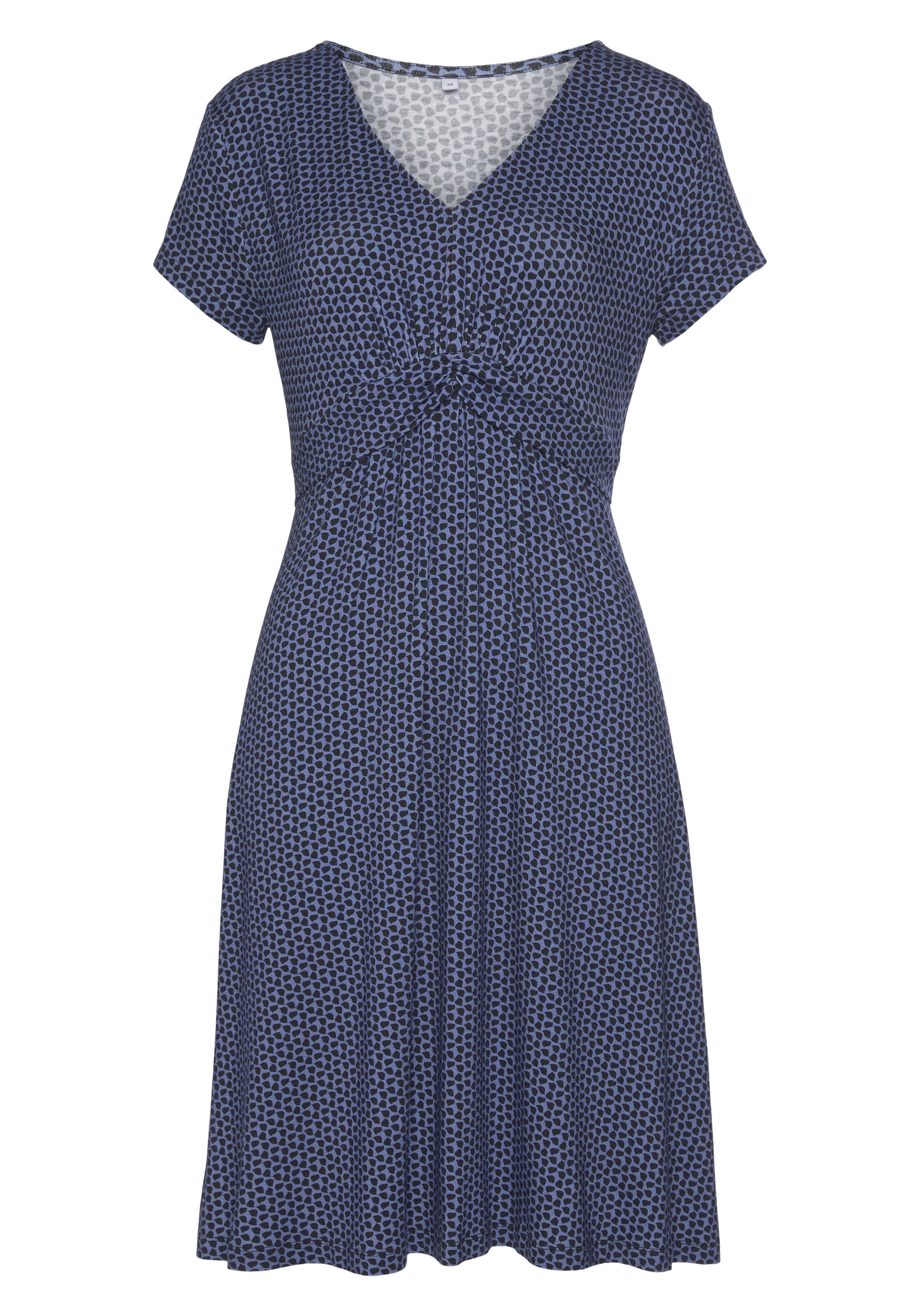 Vivance Jerseyjurk met geometrische print, flatterende t-shirtjurk, zomerjurk