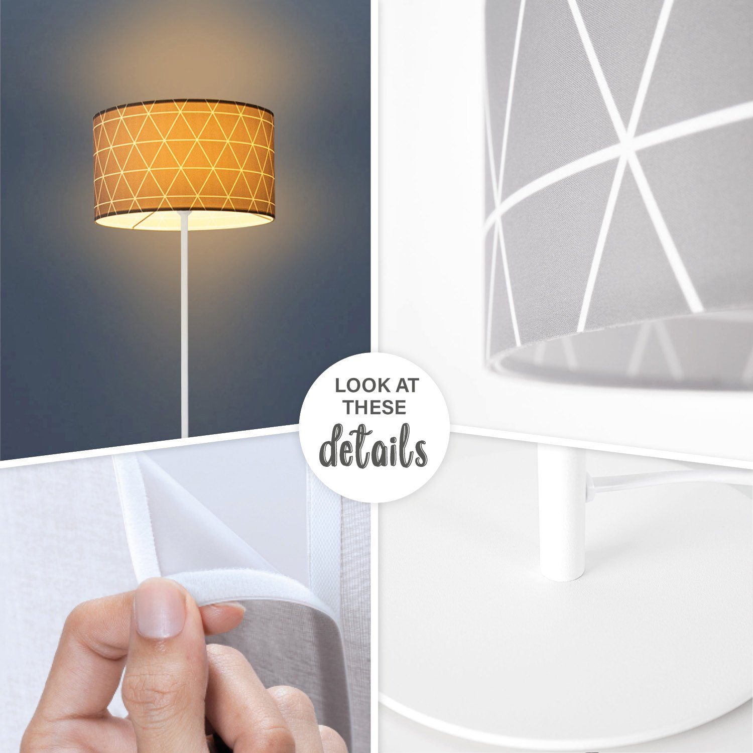 Paco Home Staande lamp Stella 401 Vloerlamp woonkamer slaapkamer E27 Scandi roze grijs blauw decoratie