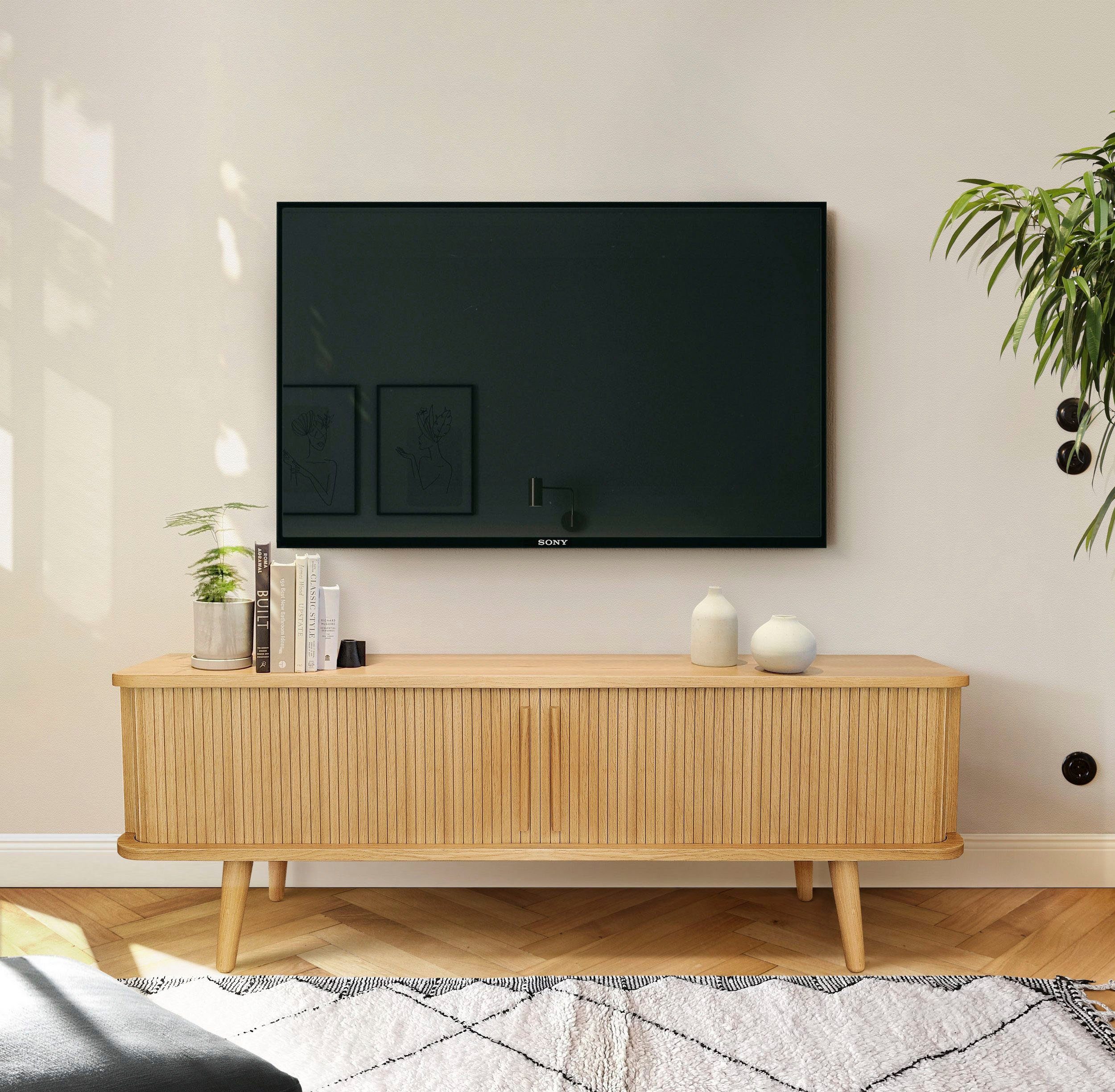 Woodman Tv-meubel Rove bijzonder design, in twee breedtes, met eikenfineer