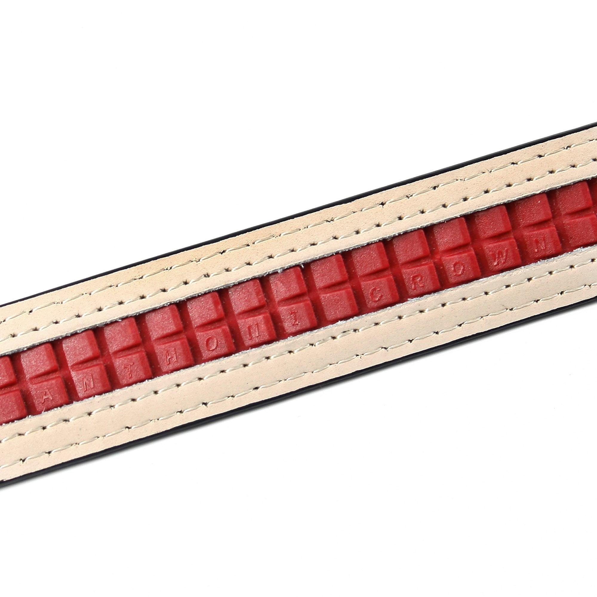 Anthoni Crown Leren riem in rood met sommerfeeling