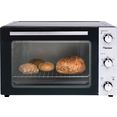 bestron mini-oven aov45, 2-in-1 apparaat met draaispit, 1800 w, edelstaal, zwart zwart