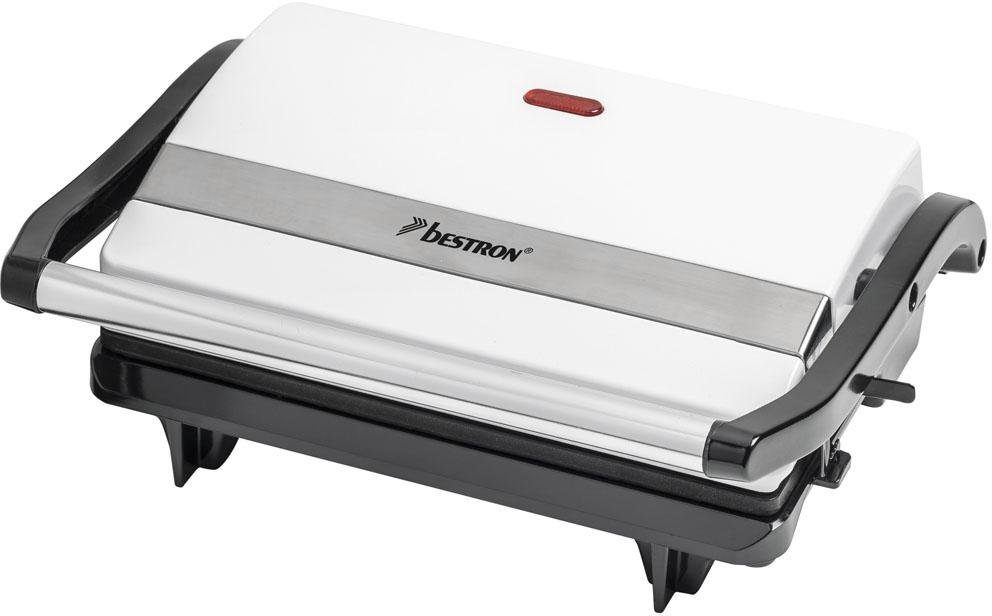 bestron Contactgrill APM123W Viva Italia ook als sandwich-/panini-contactgrill inzetbaar, antiaanbaklaag