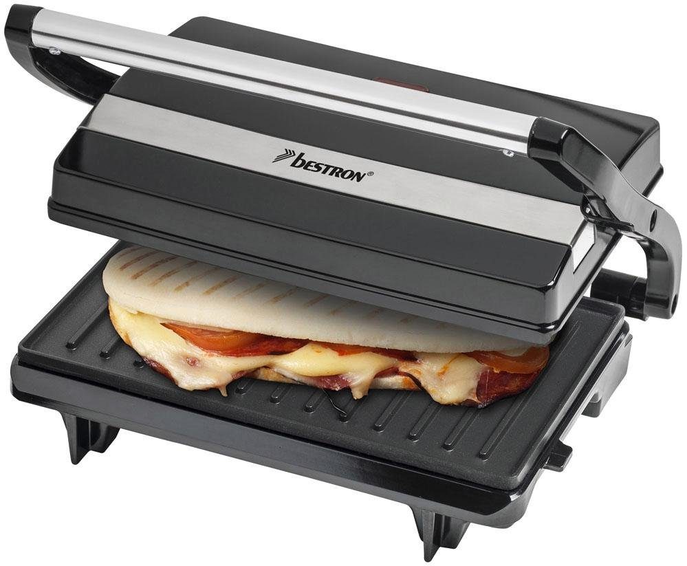 bestron Contactgrill APM123Z Viva Italia ook als sandwich-/panini-contactgrill inzetbaar, antiaanbaklaag