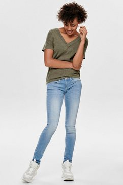 only skinny fit jeans onlcoral met lichte destroyed-effecten blauw