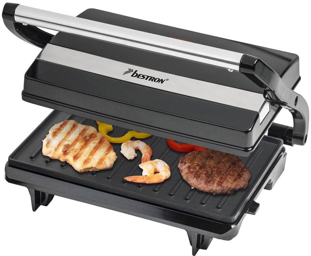 bestron Contactgrill APM123Z Viva Italia ook als sandwich-/panini-contactgrill inzetbaar, antiaanbaklaag