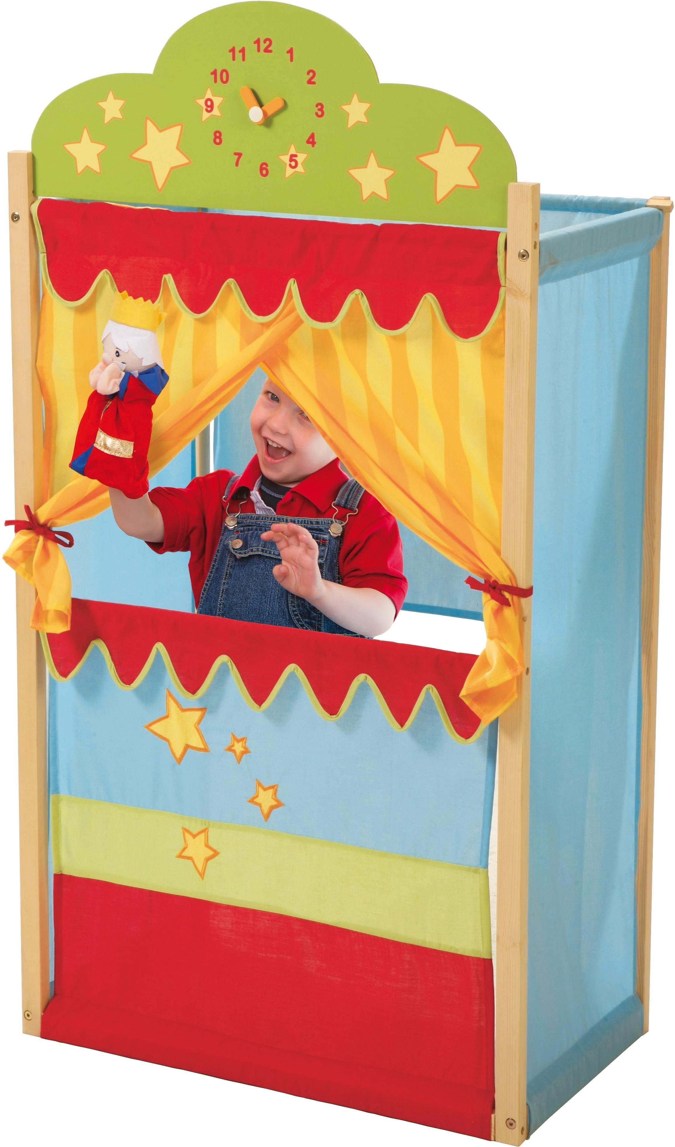 Roba® Poppenkast met houten onderstel en stofbespanning