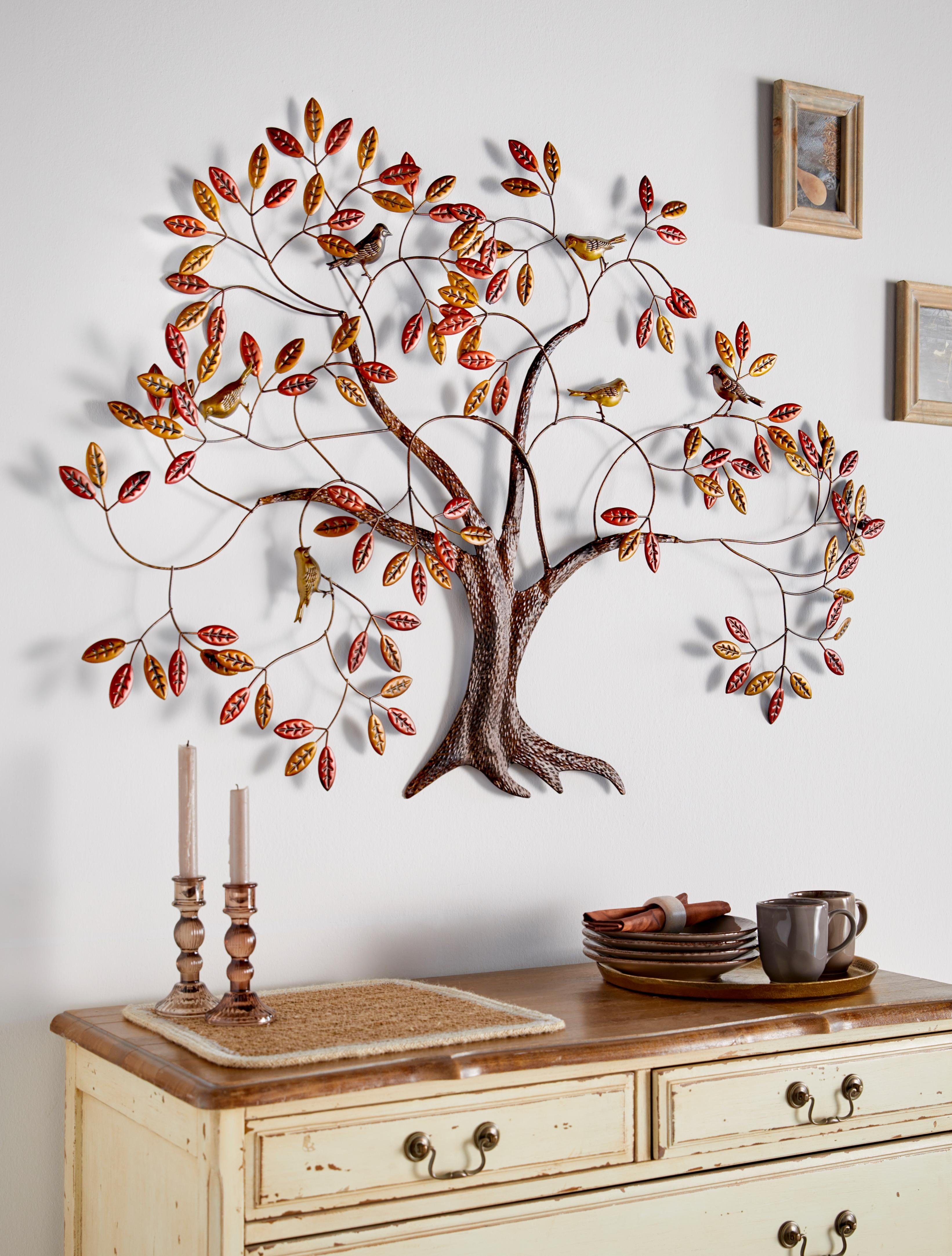 Home affaire Sierobject voor aan de wand Boom Wanddeco, wanddecoratie, van metaal, woonkamer