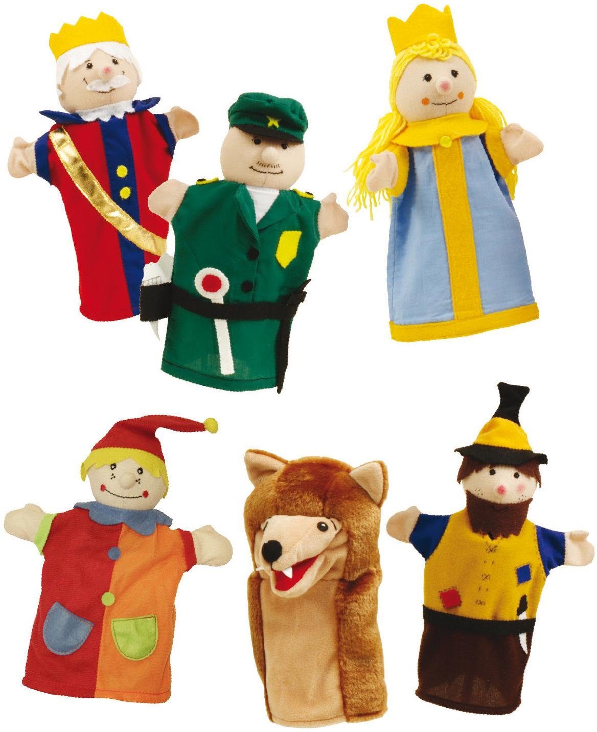 Roba® Handpop Poppenkastfiguren, 6-voudig gesorteerd
