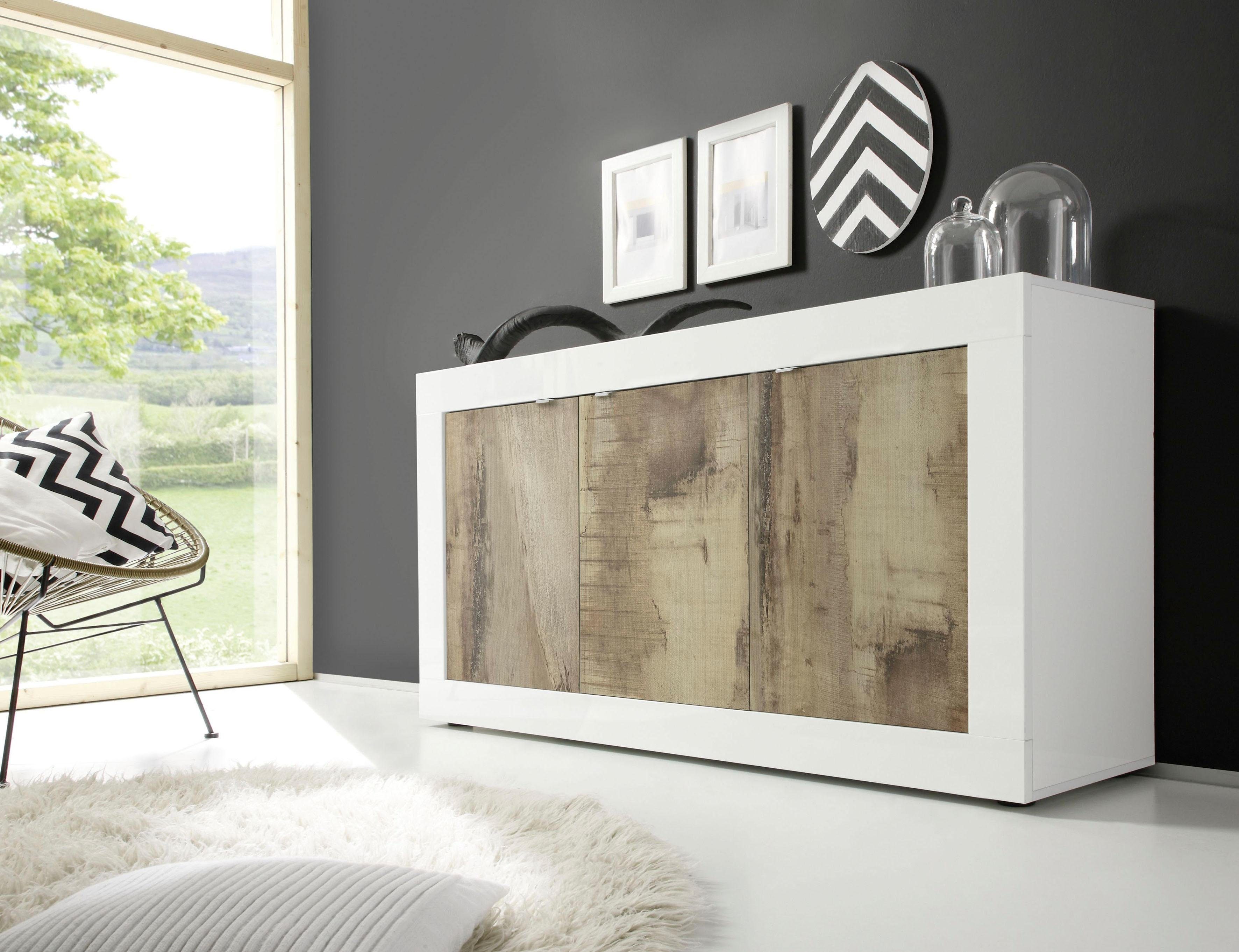 INOSIGN Dressoir Basis breedte 160 cm, commode 3 deuren, dressoir, Metalen handgreep, moderne frame-uitstraling, veel opbergruimte, kleurkeuze