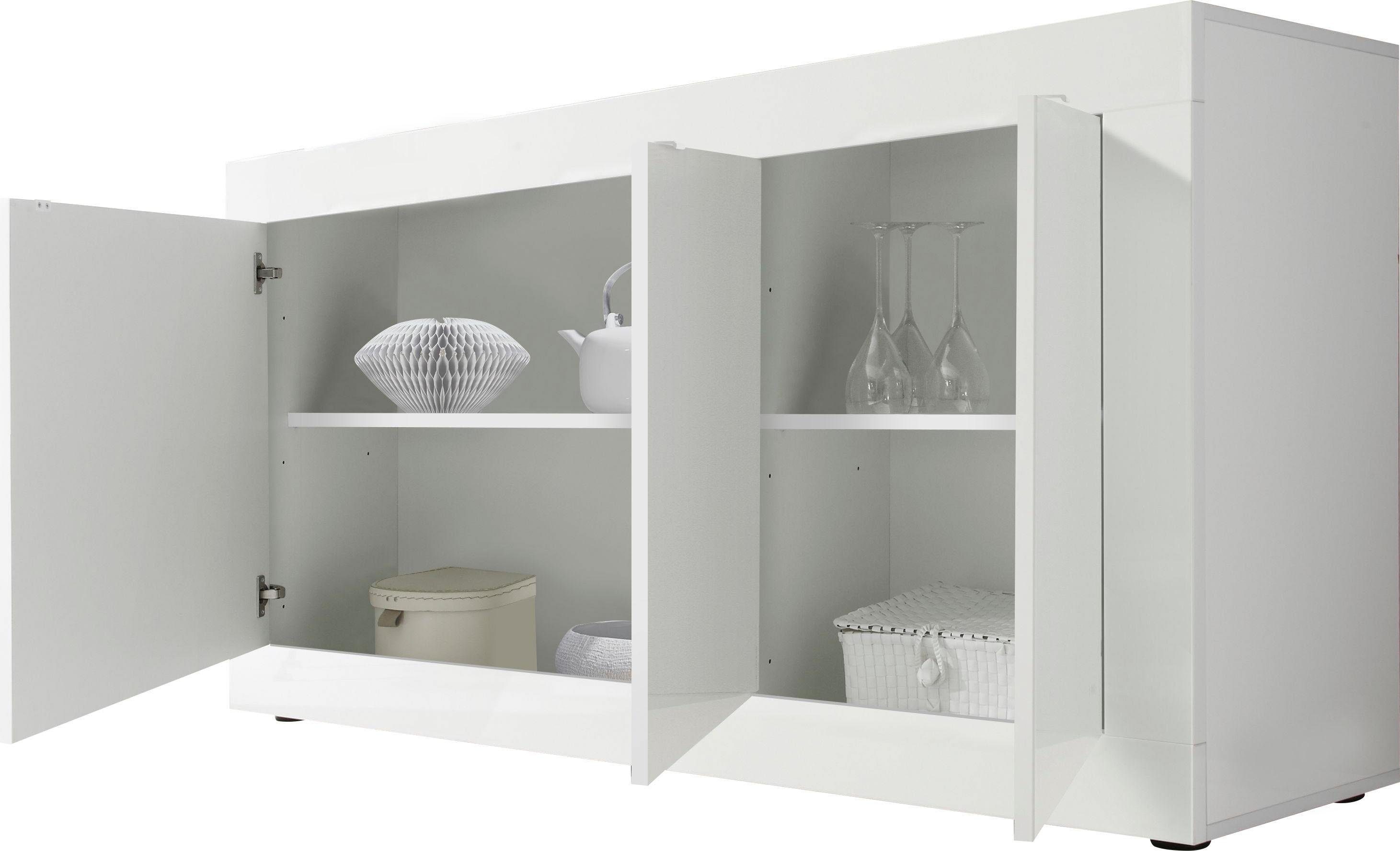INOSIGN Dressoir Basis breedte 160 cm, commode 3 deuren, dressoir, Metalen handgreep, moderne frame-uitstraling, veel opbergruimte, kleurkeuze