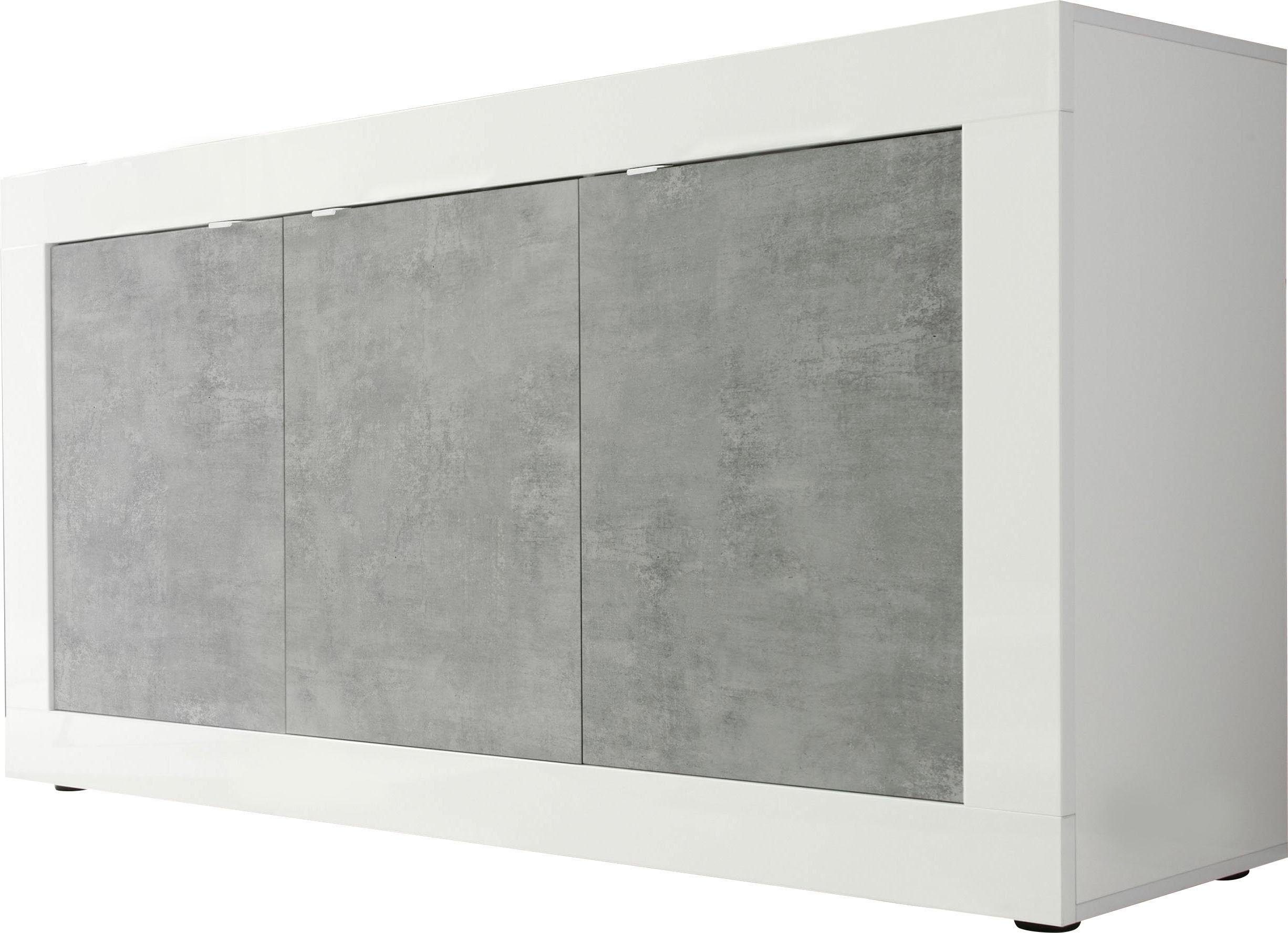 INOSIGN Dressoir Basis breedte 160 cm, commode 3 deuren, dressoir, Metalen handgreep, moderne frame-uitstraling, veel opbergruimte, kleurkeuze