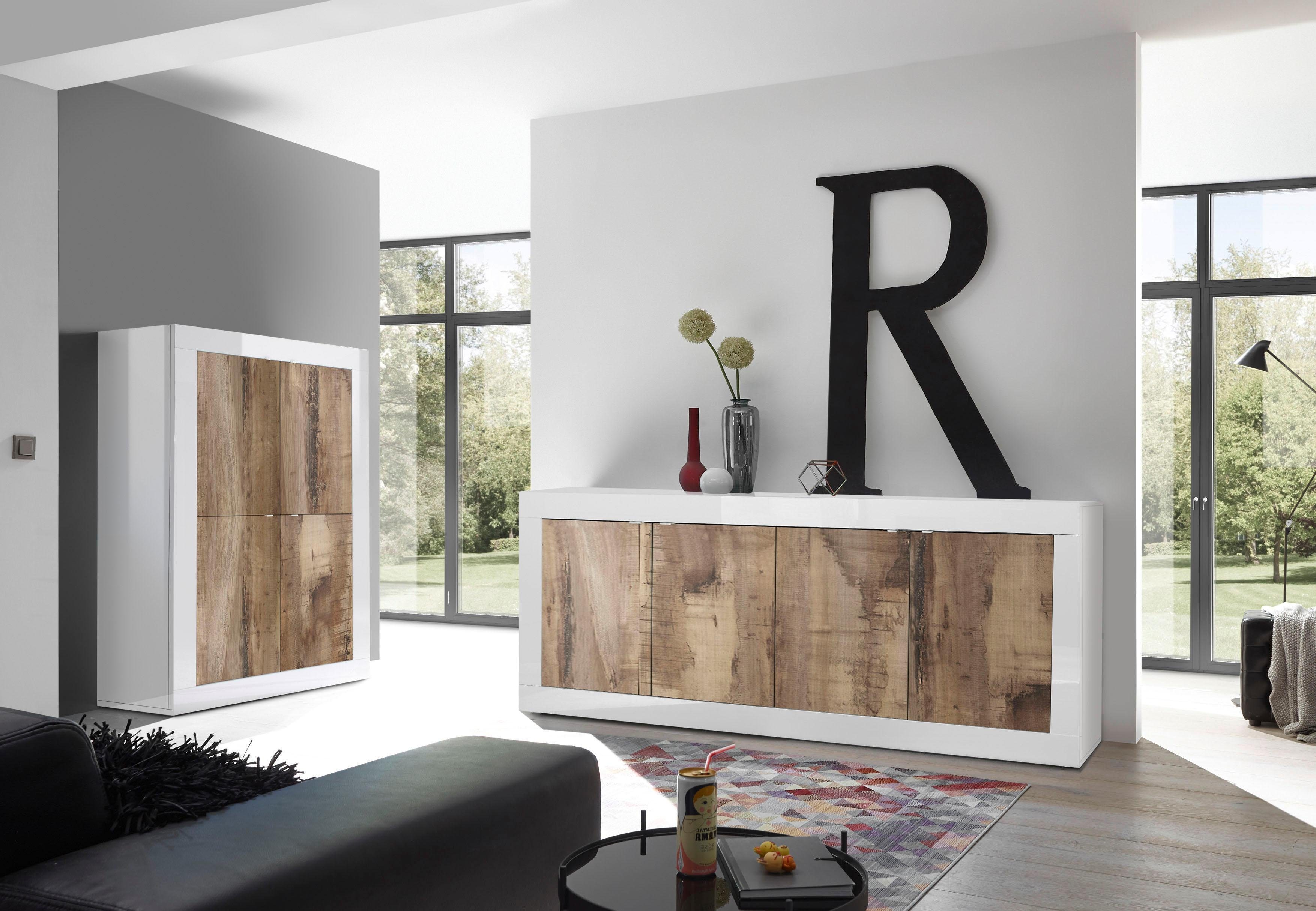 INOSIGN Highboard Basis hoogte 162 cm, breedte 102 cm, commode 4 deuren, hoge commode Metalen handgreep, moderne frame-uitstraling, veel opbergruimte, kleurkeuze